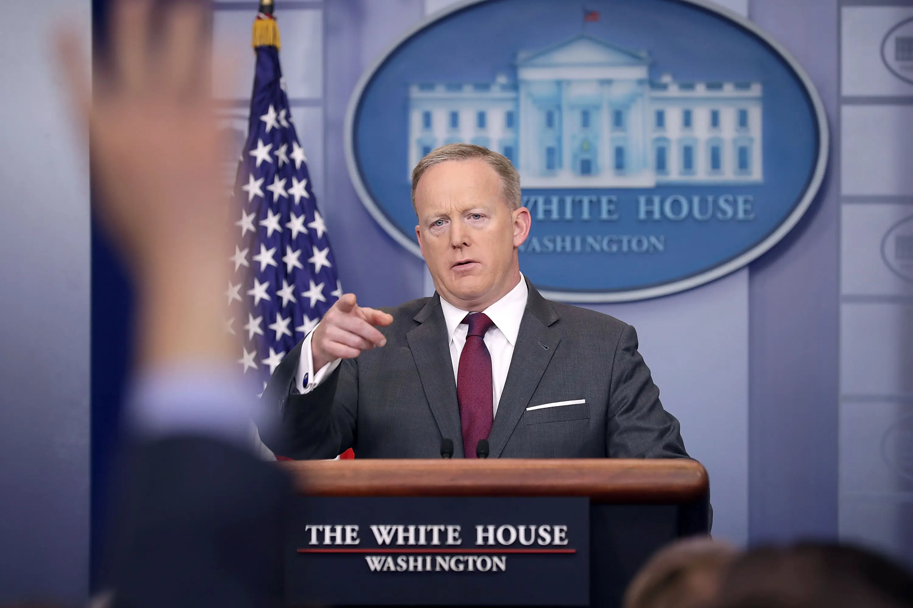 Sean Spicer in his role of White House press secretary.