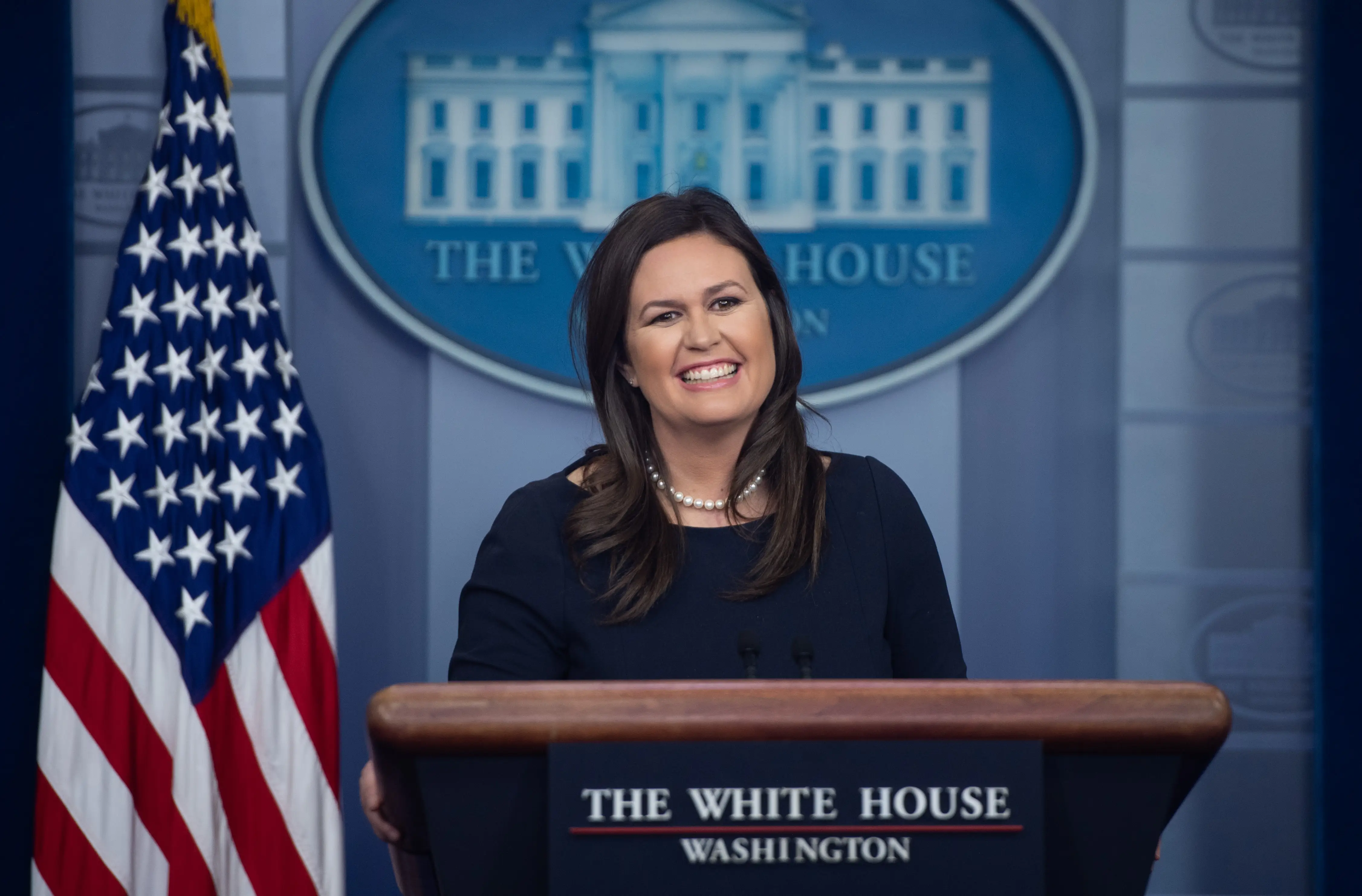 Sarah Huckabee Sanders as White House press secretary.