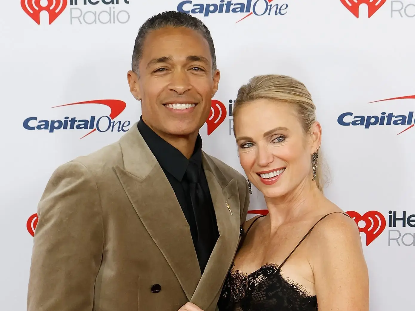 TJ Holmes and Amy Robach attend the 2025 Z100 Jingle Ball at Madison Square Garden on December 12, 2025 in New York City.