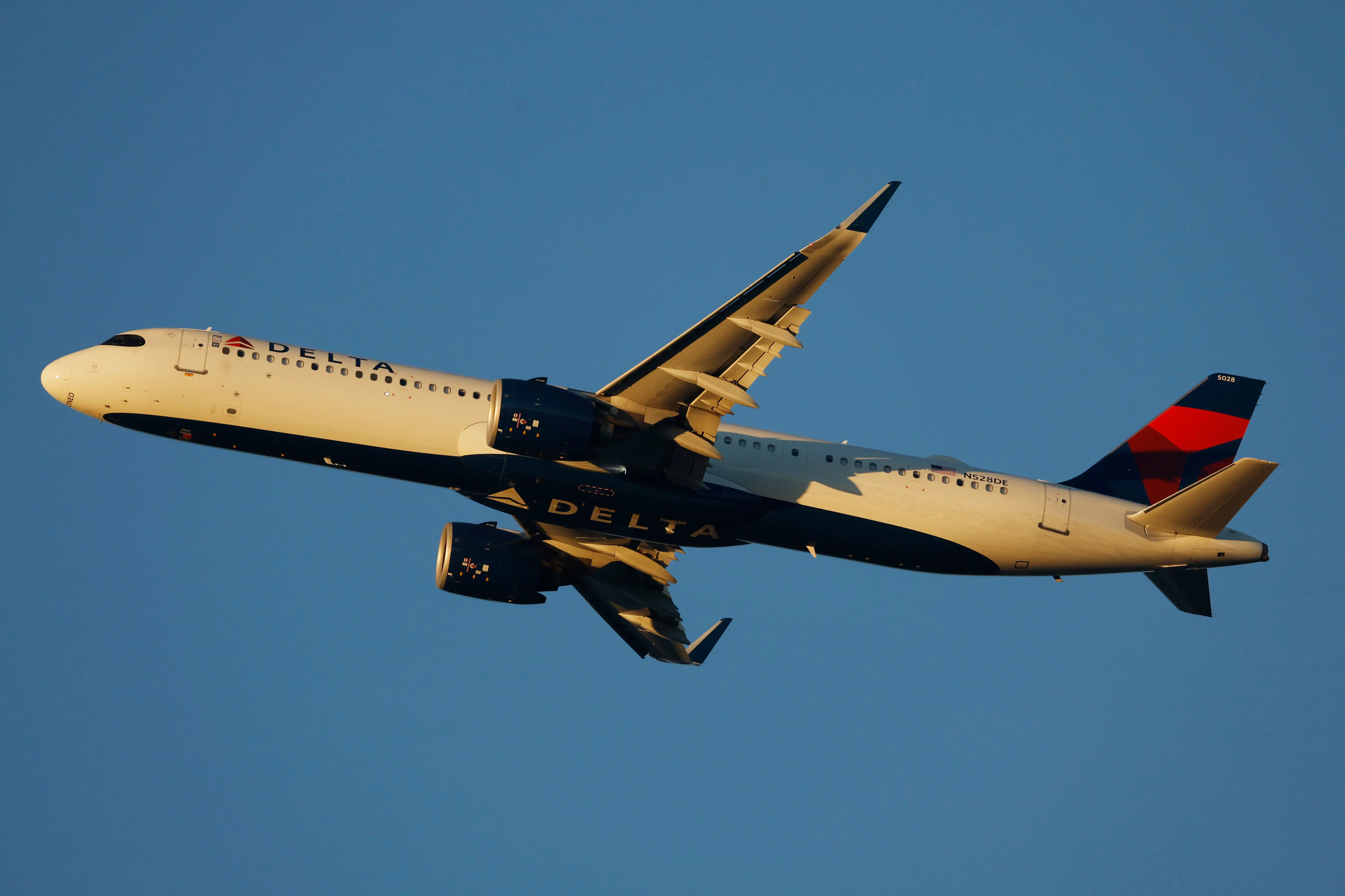 SAN DIEGO, CALIFORNIA - OCTOBER 9: A Delta Air Lines Airbus A321 airplane departs from San Diego International Airport en route to Salt Lake City on October 9, 2026 in San Diego, California.
