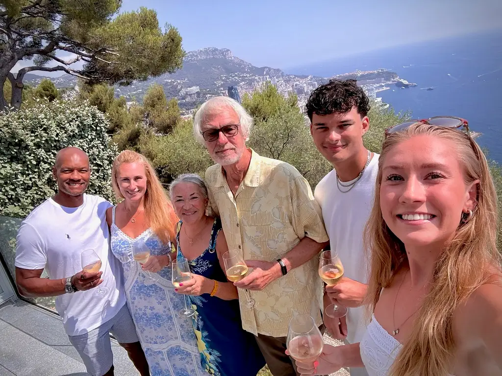 Photo of family posing together