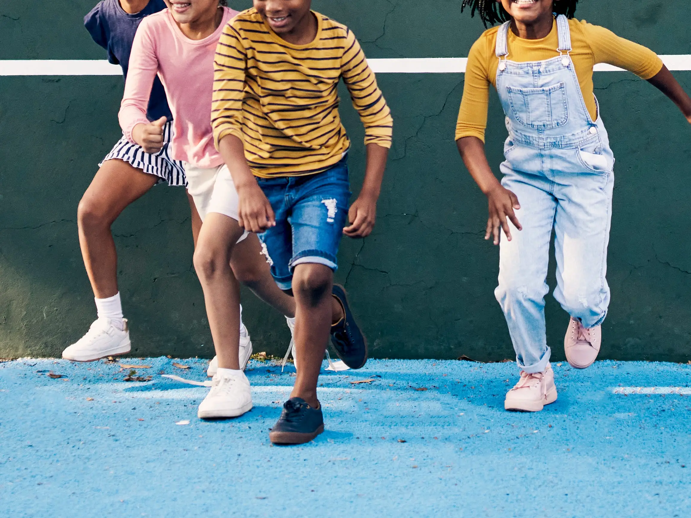 Kids running together