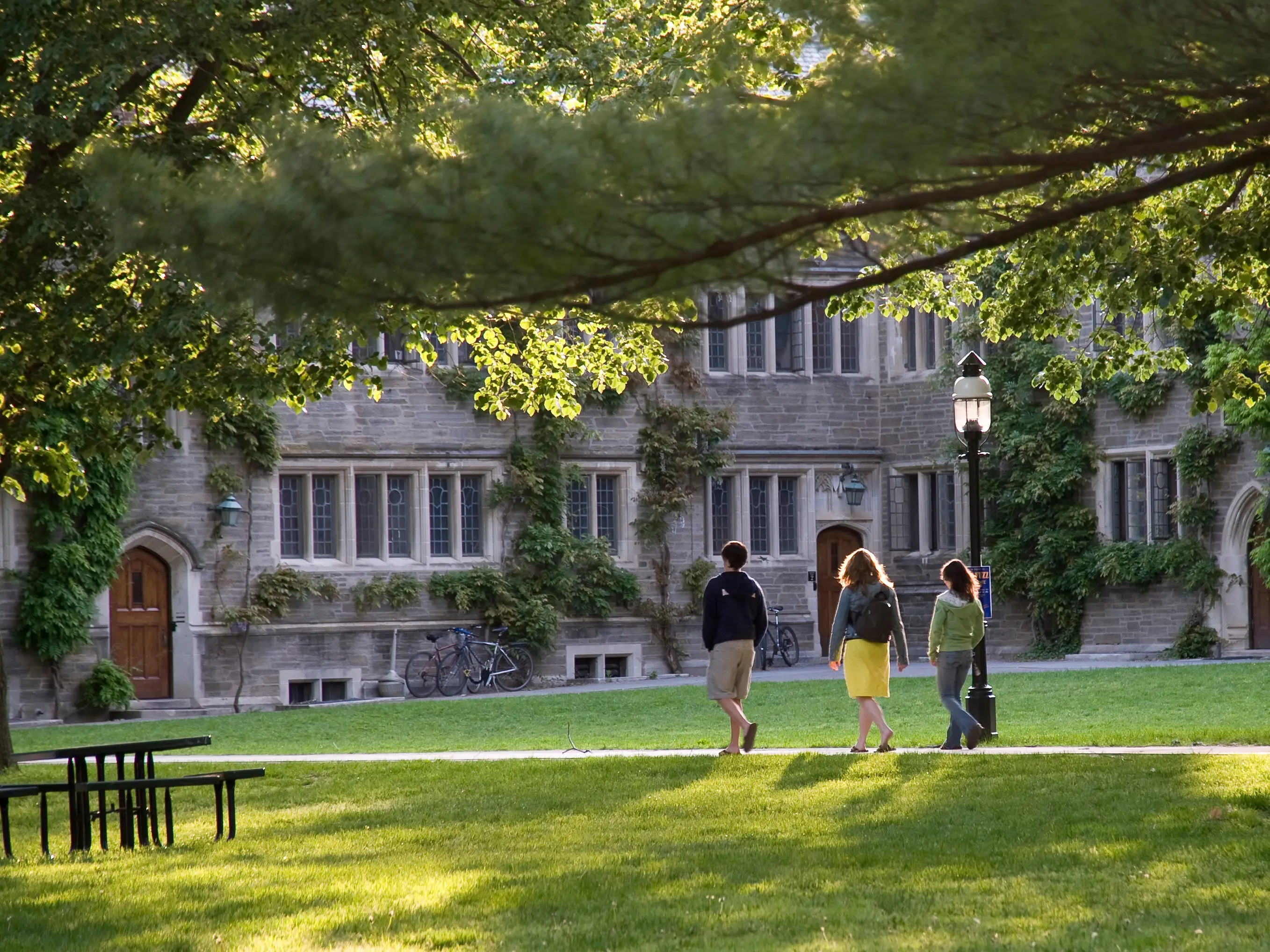 A college campus.
