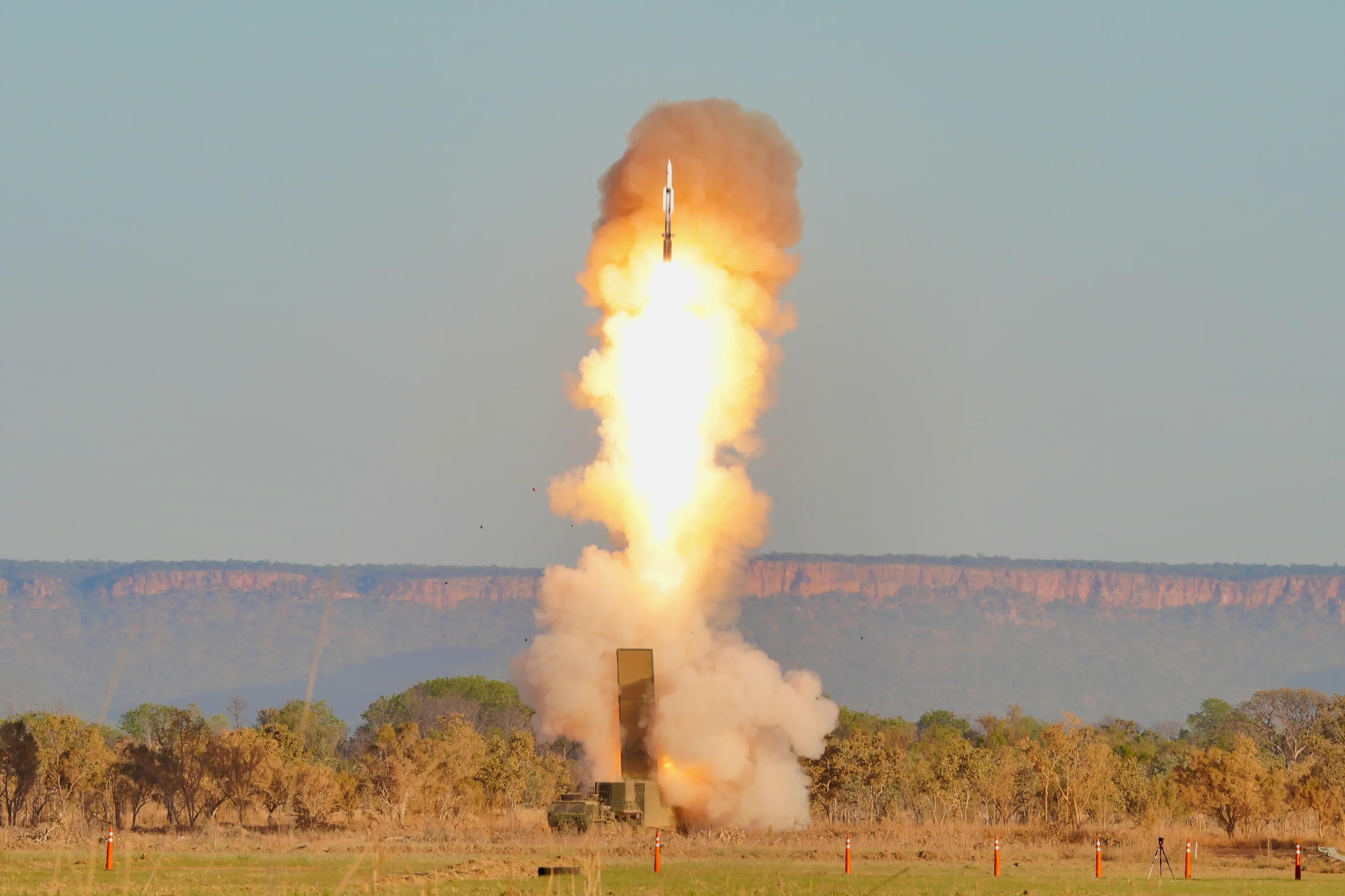 A Standard Missile 6 is fired from the Typhon system in Australia.