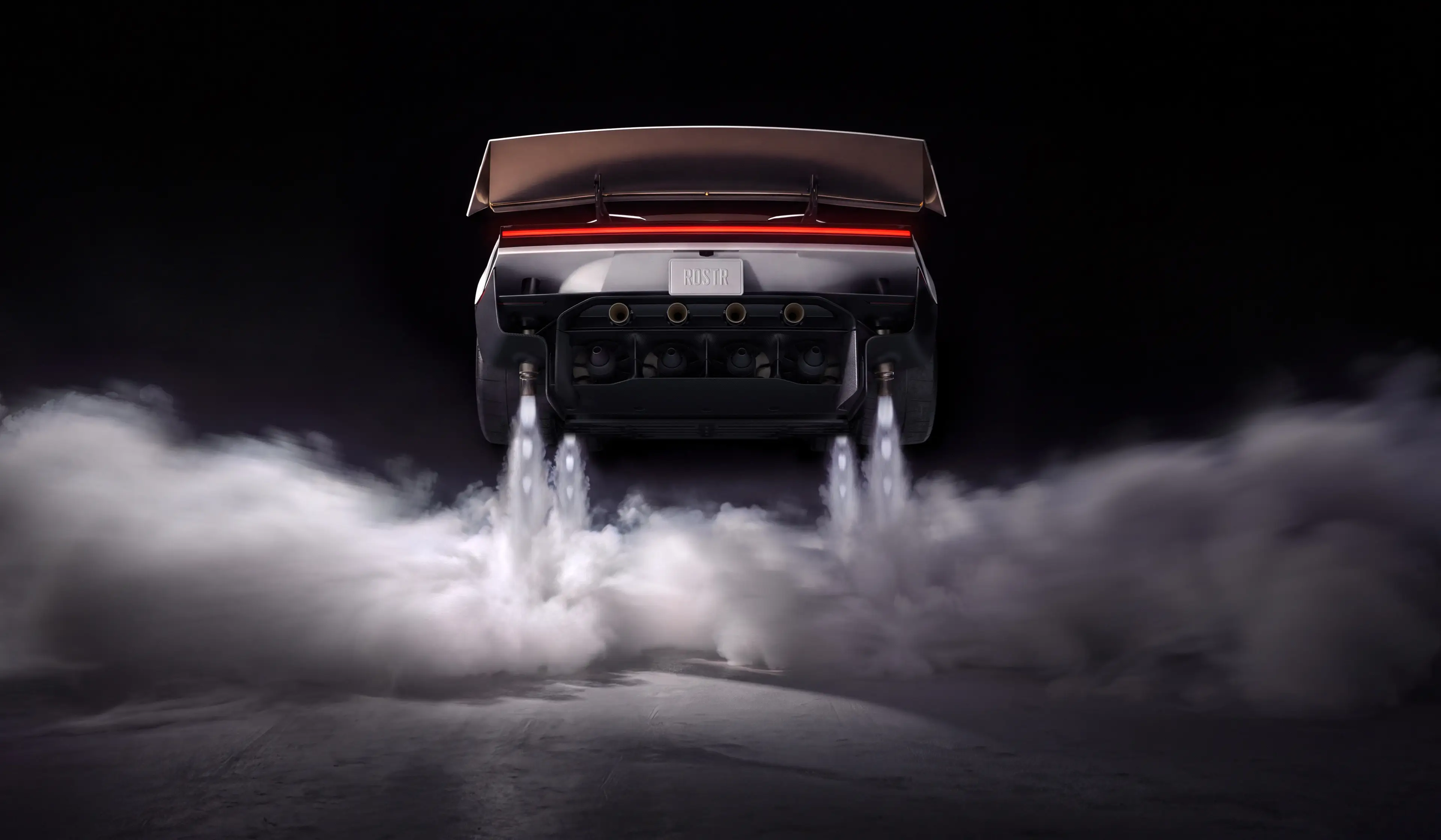 A Tesla Roadster using its cold gas thrusters to float in air.