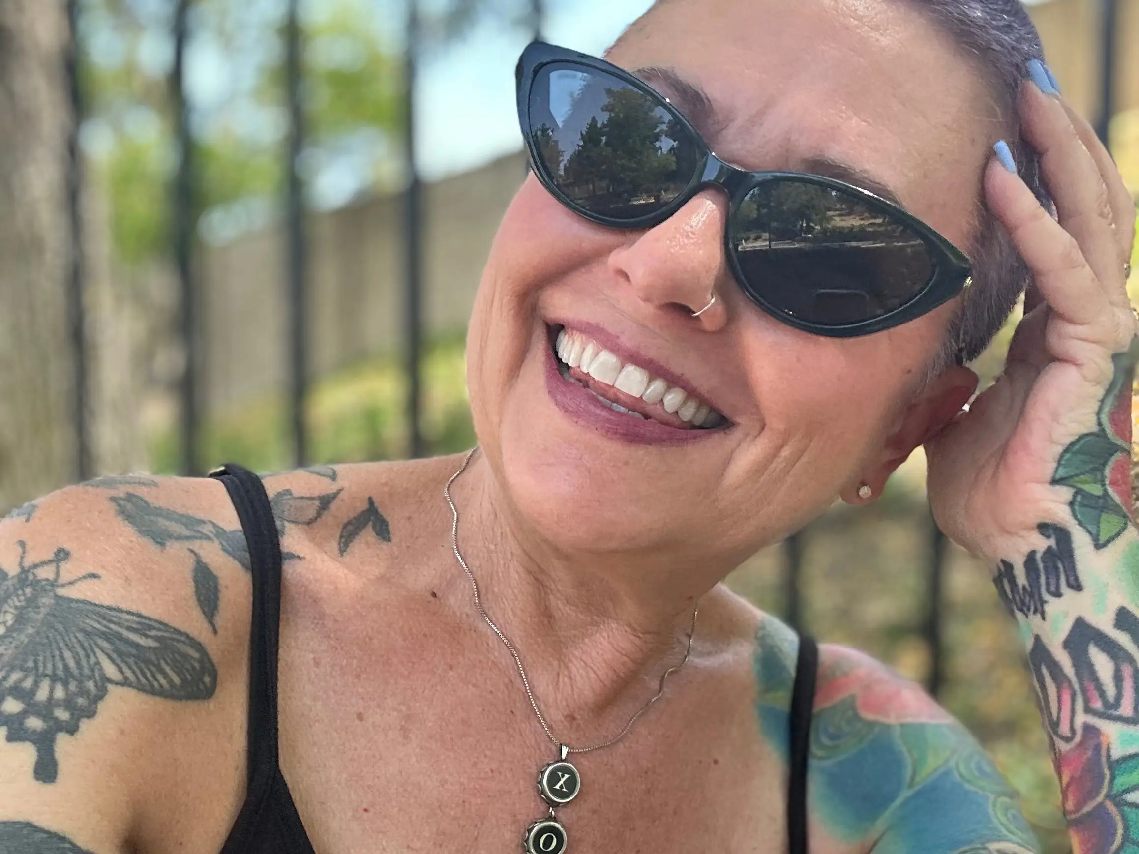Woman smiling for photo