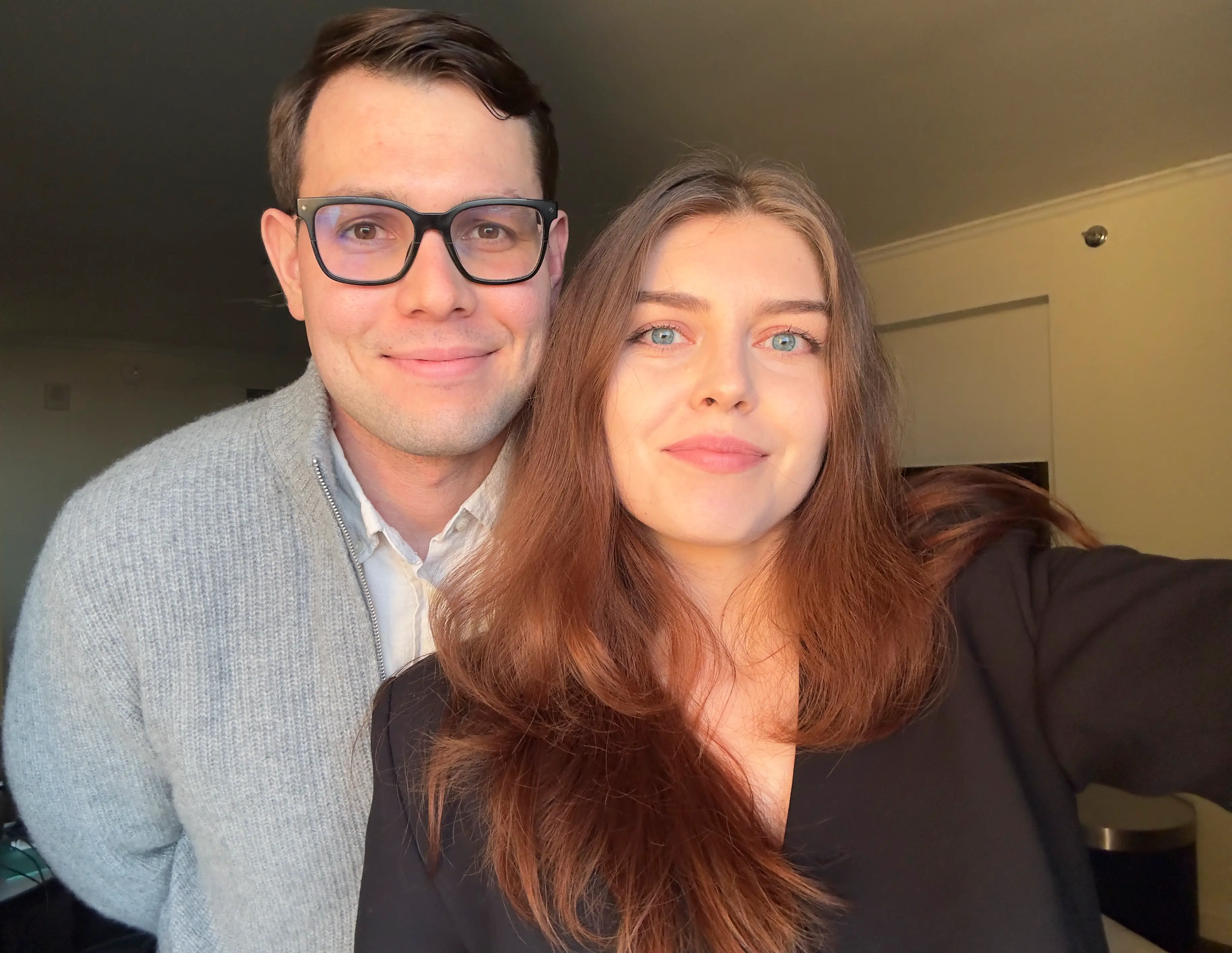 Couple taking selfie