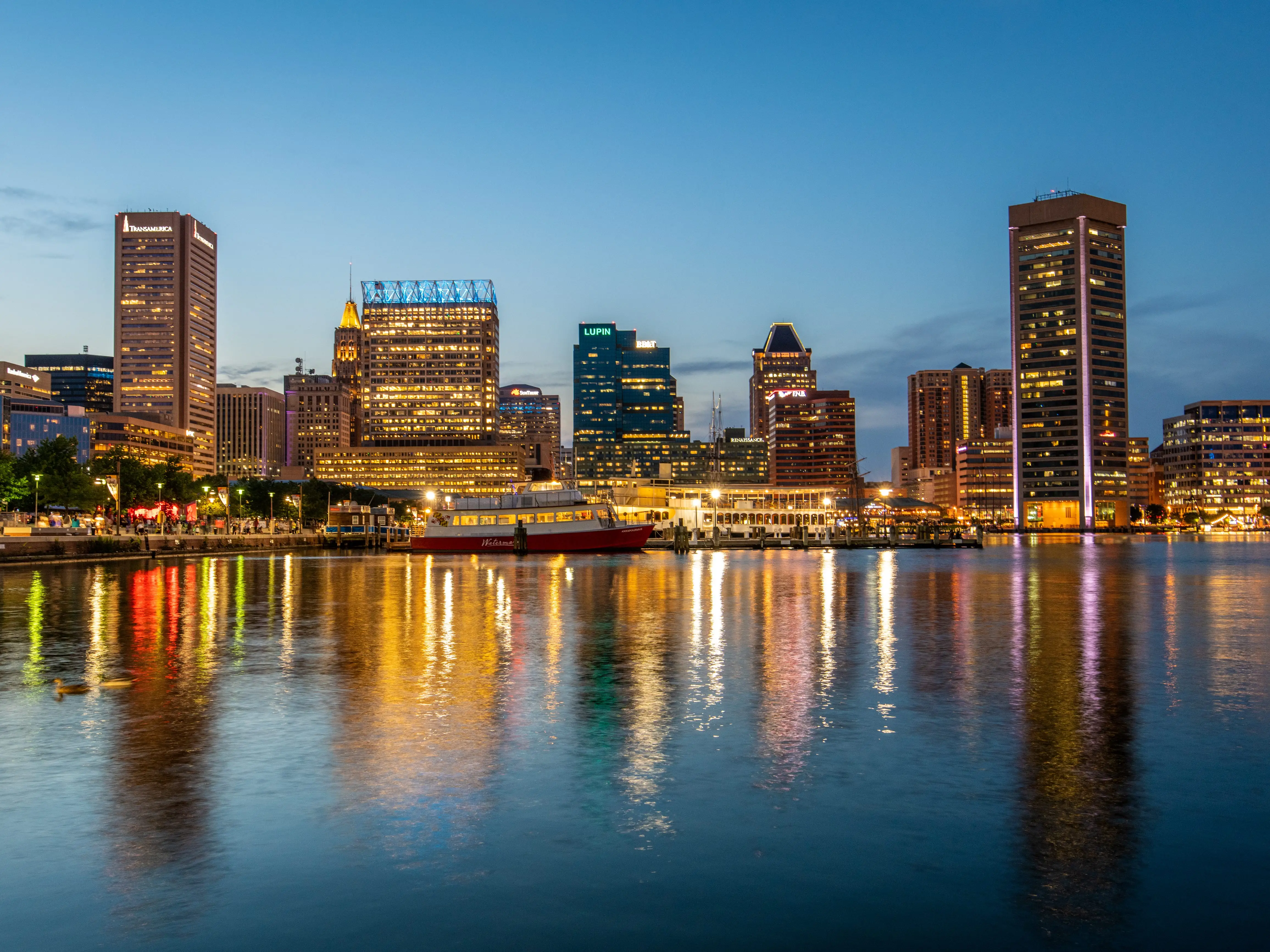 A city skyline.