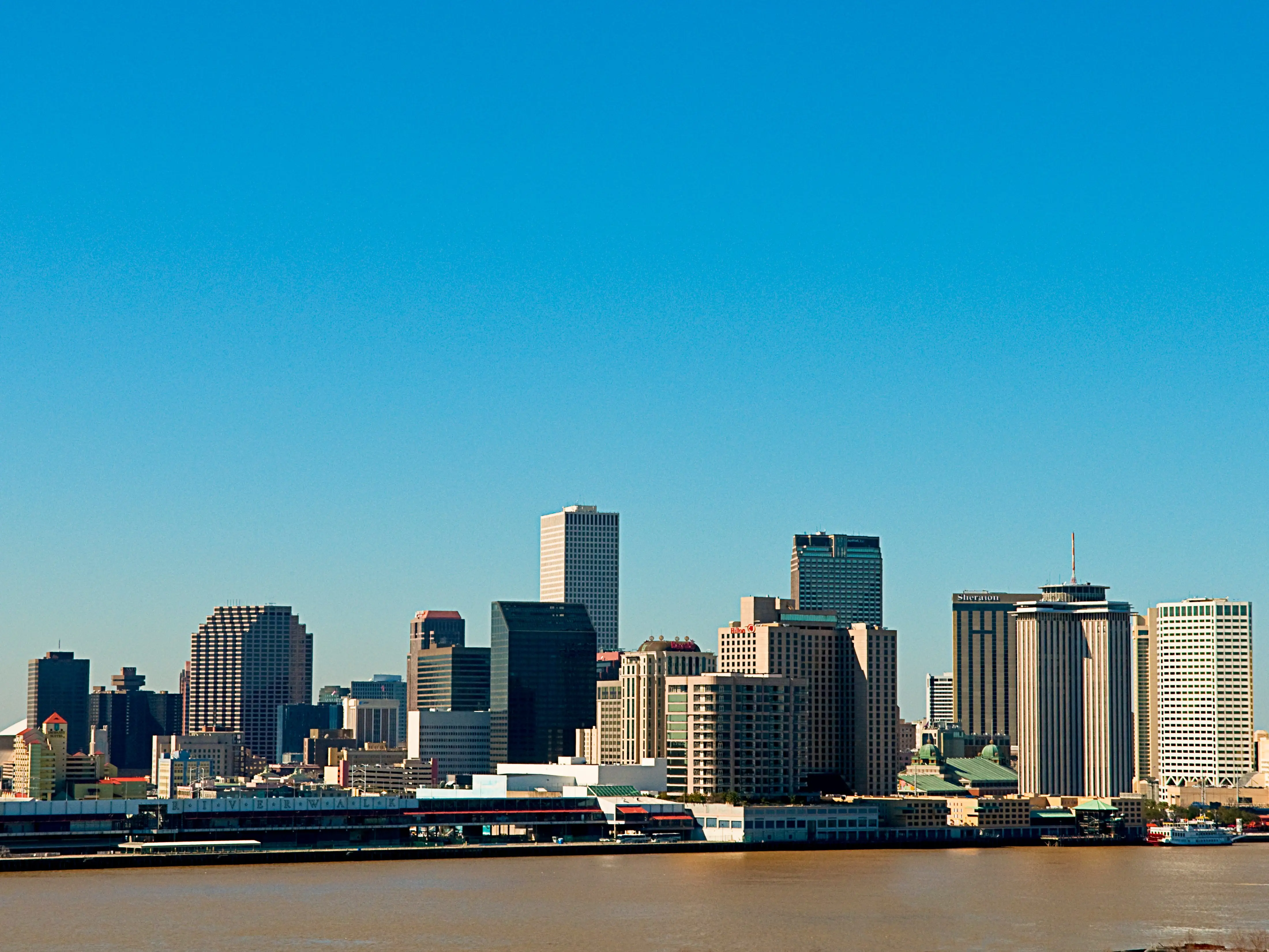 A city skyline.