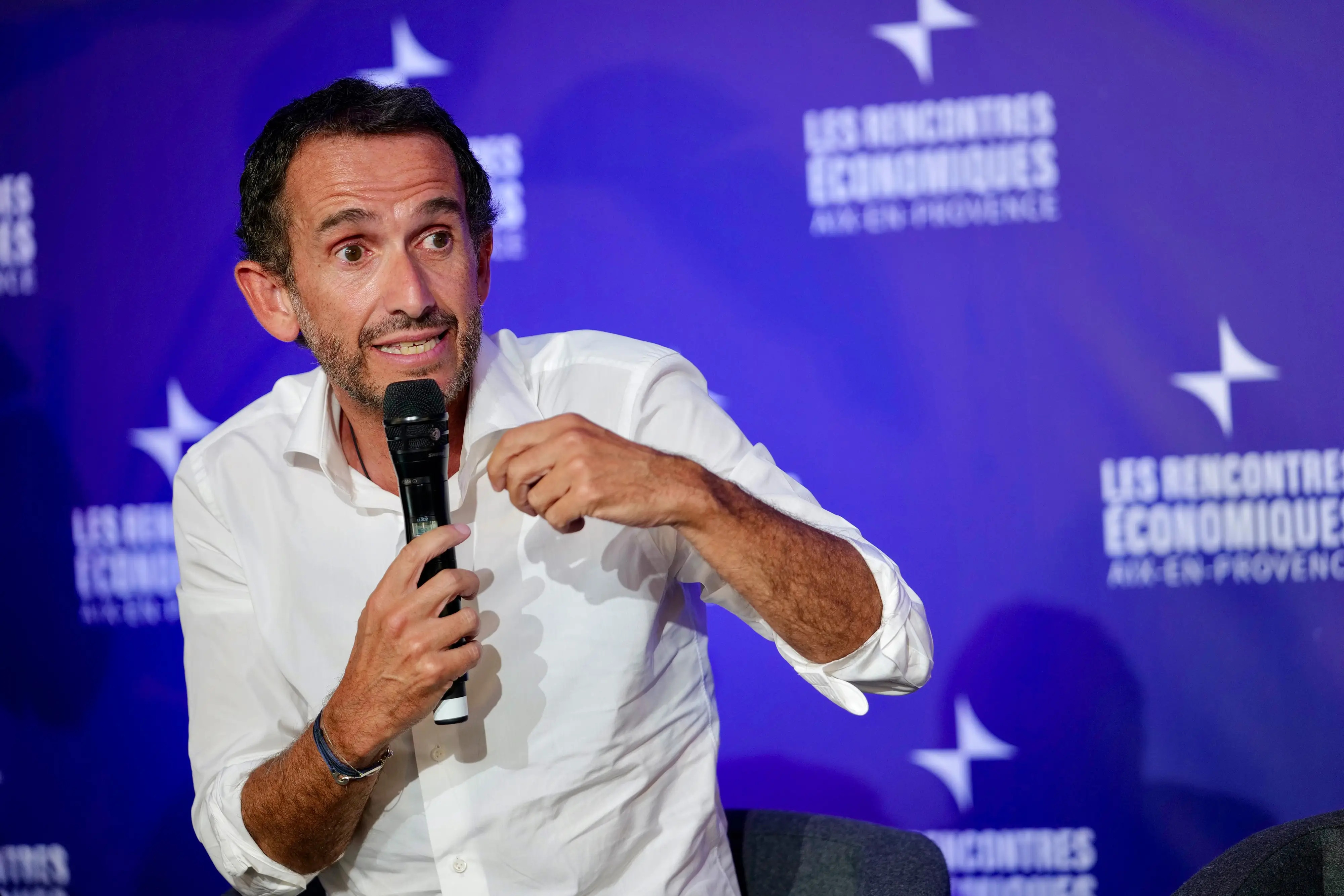 Alexandre Bompard, chief executive officer of Carrefour SA, at the Aix-en-Provence economic forum in Aix-en-Provence, France, on Friday, July 3, 2026. The annual economic conference takes place in the French city of Aix-en-Provence July 2-4. Photographer: Jeremy Suyker/Bloomberg via Getty Images