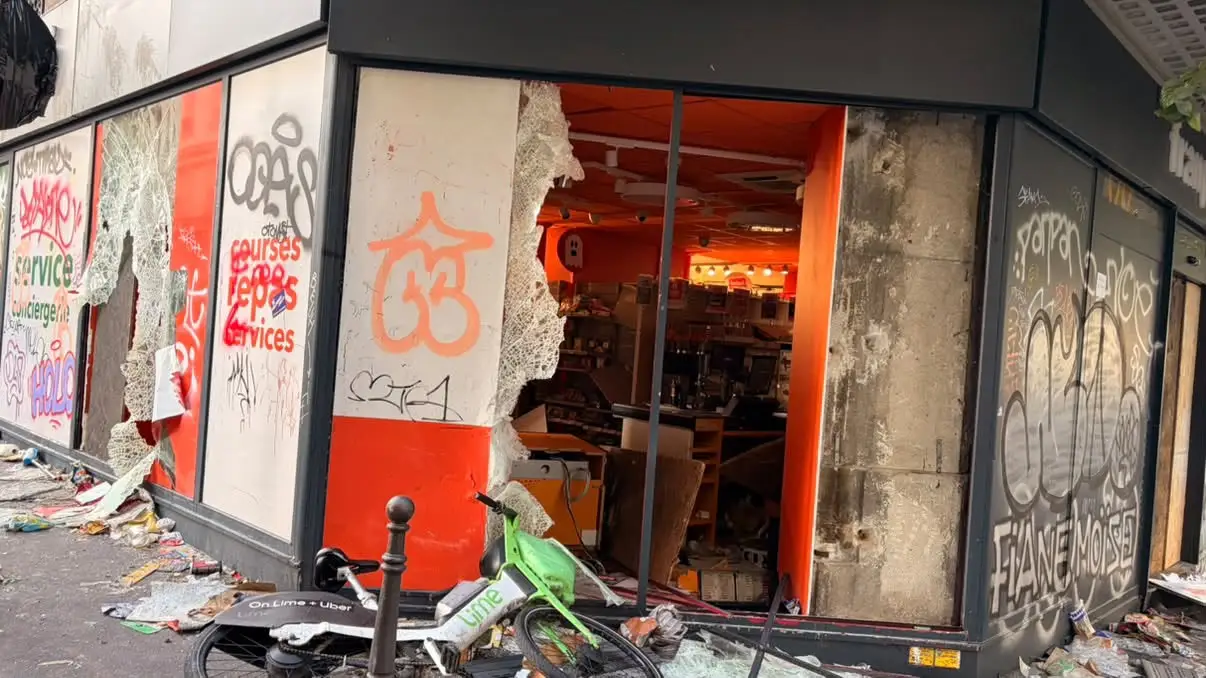 A looted store in Paris