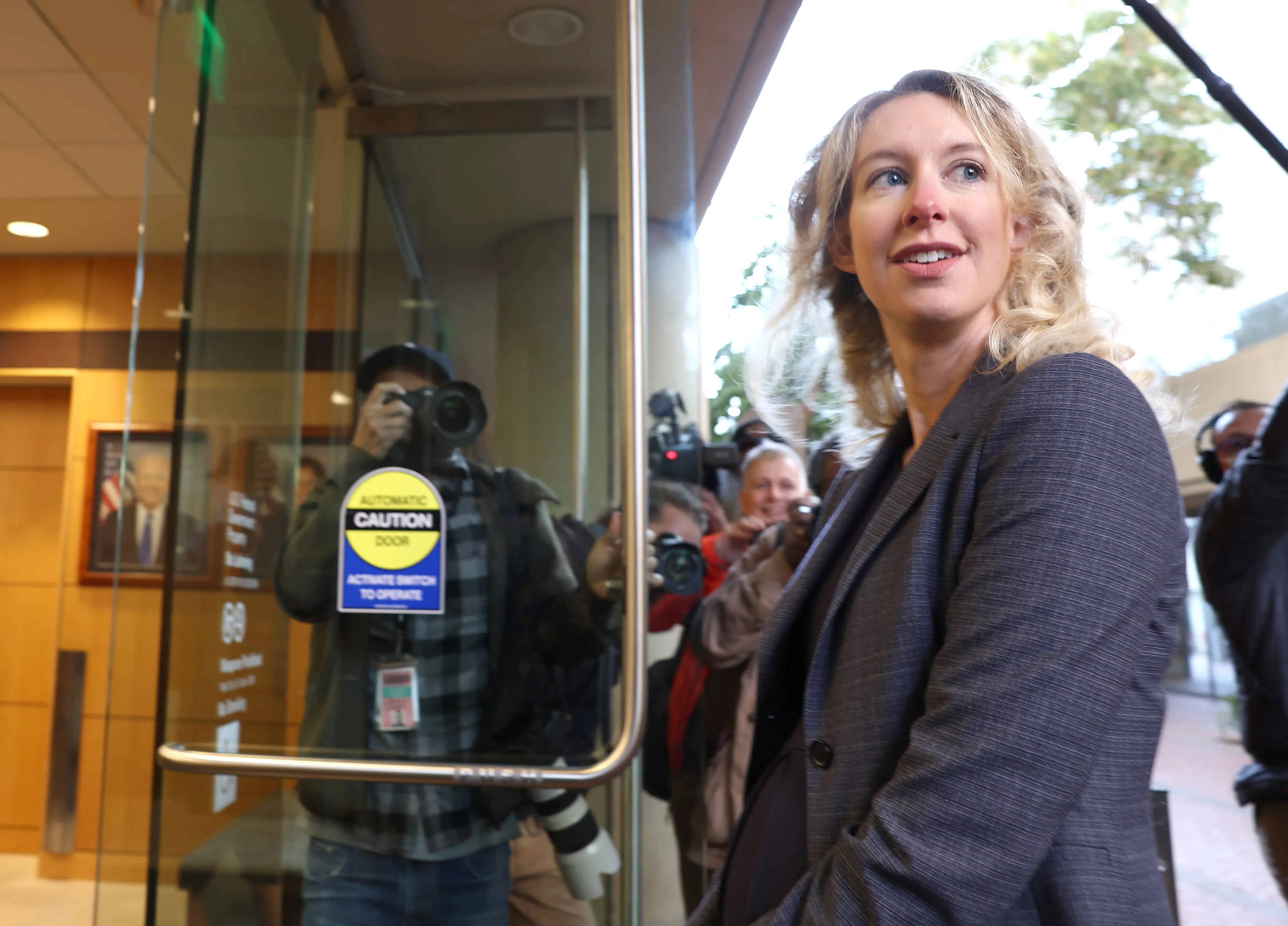 Former Theranos CEO Elizabeth Holmes arrives at federal court on October 17, 2022, in San Jose, California.