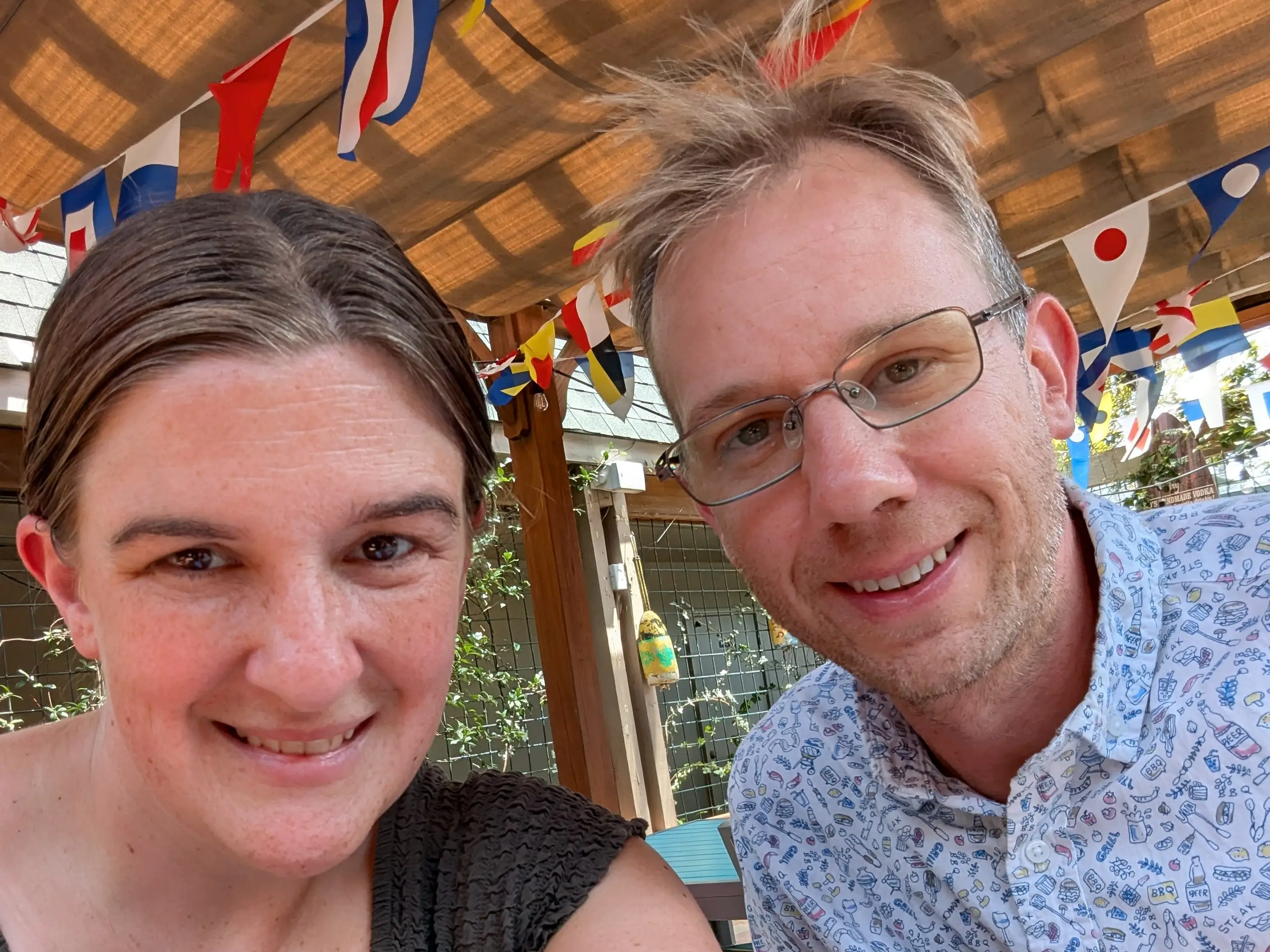 The author and her husband