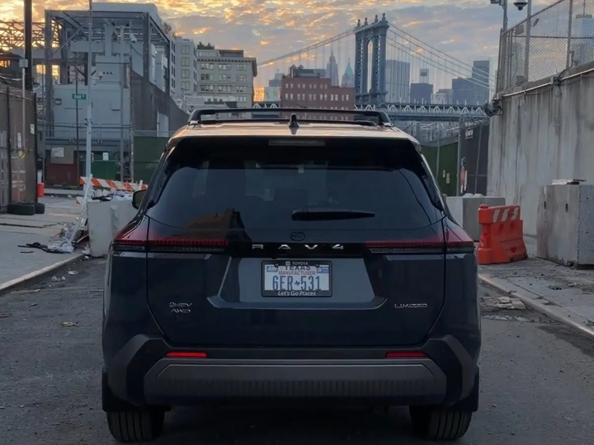 The rear end of the Toyota RAV4.