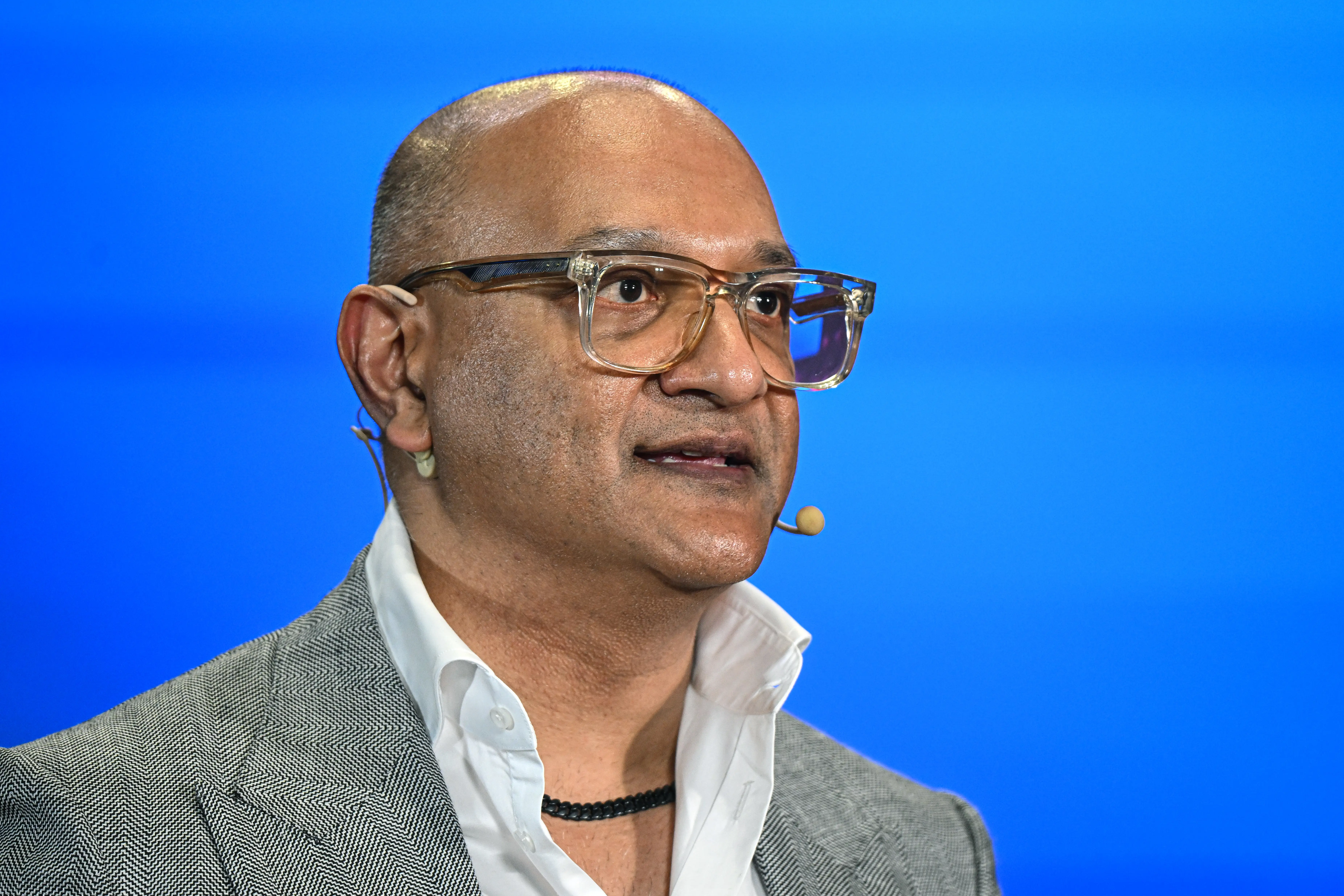 Jeetu Patel, president and chief product officer at Cisco Systems Inc., at the AI Impact Summit in New Delhi, India, on Friday, Feb. 20, 2026.
