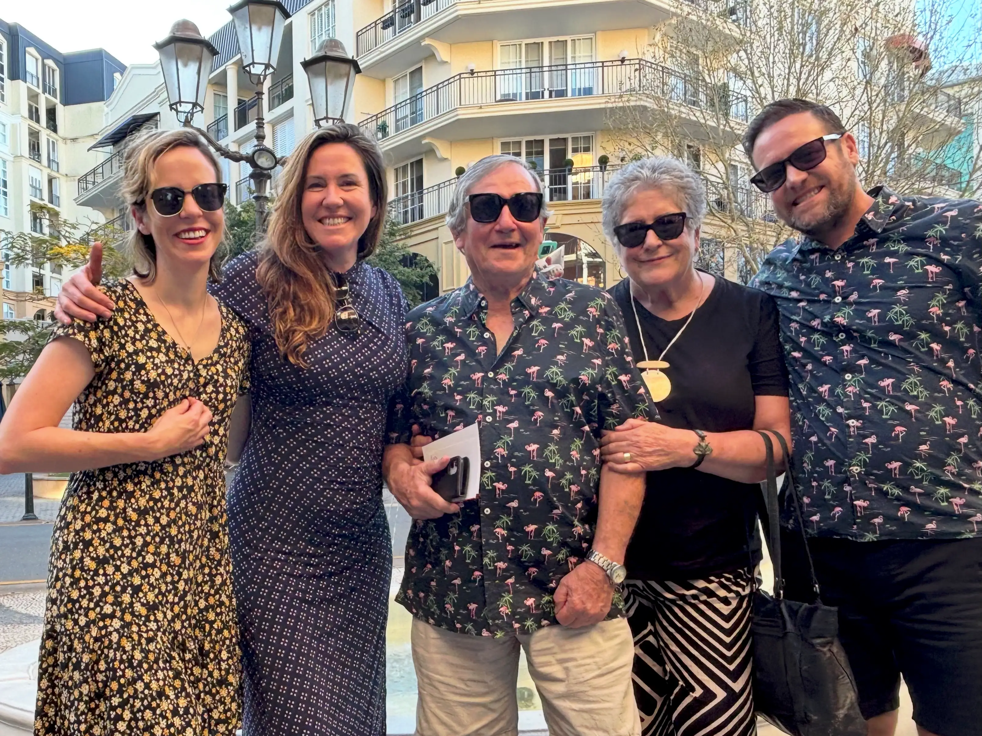 The author with her parents and siblings