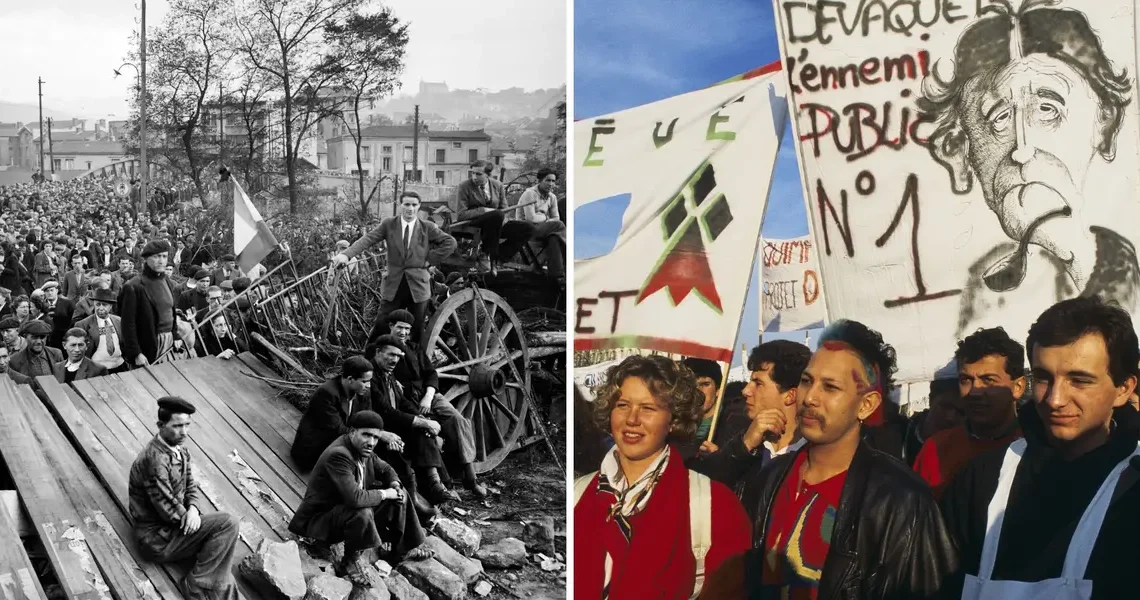 Photos show some of France’s biggest protests and riots over the past 100 years, from mass strikes to violent unrest
