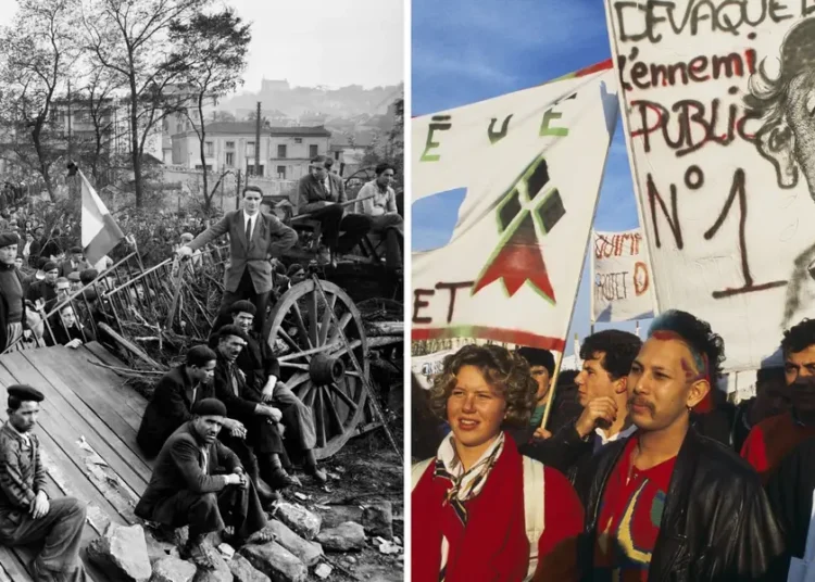 Photos show some of France’s biggest protests and riots over the past 100 years, from mass strikes to violent unrest
