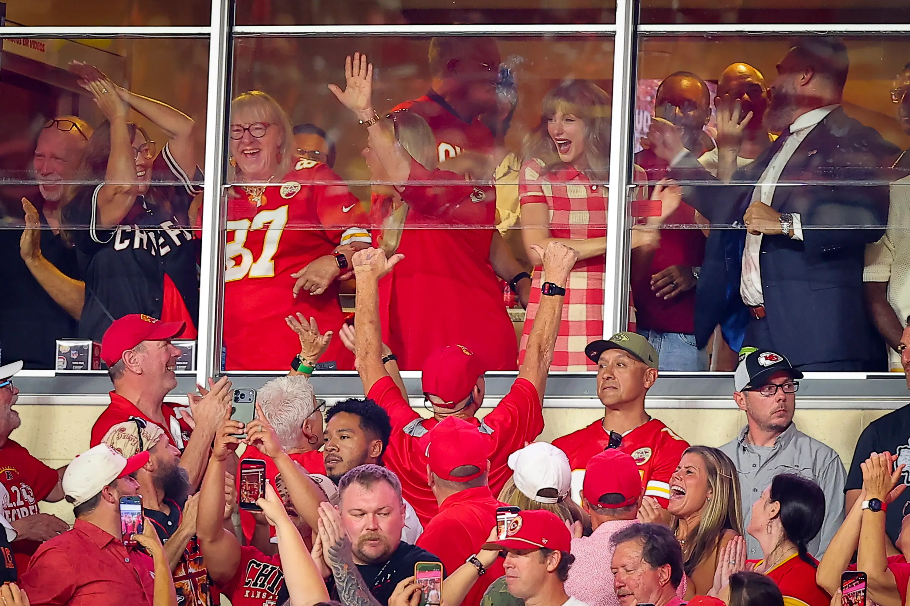 Taylor Swift at Arrowhead Stadium in Kansas City, Missouri, on September 14.