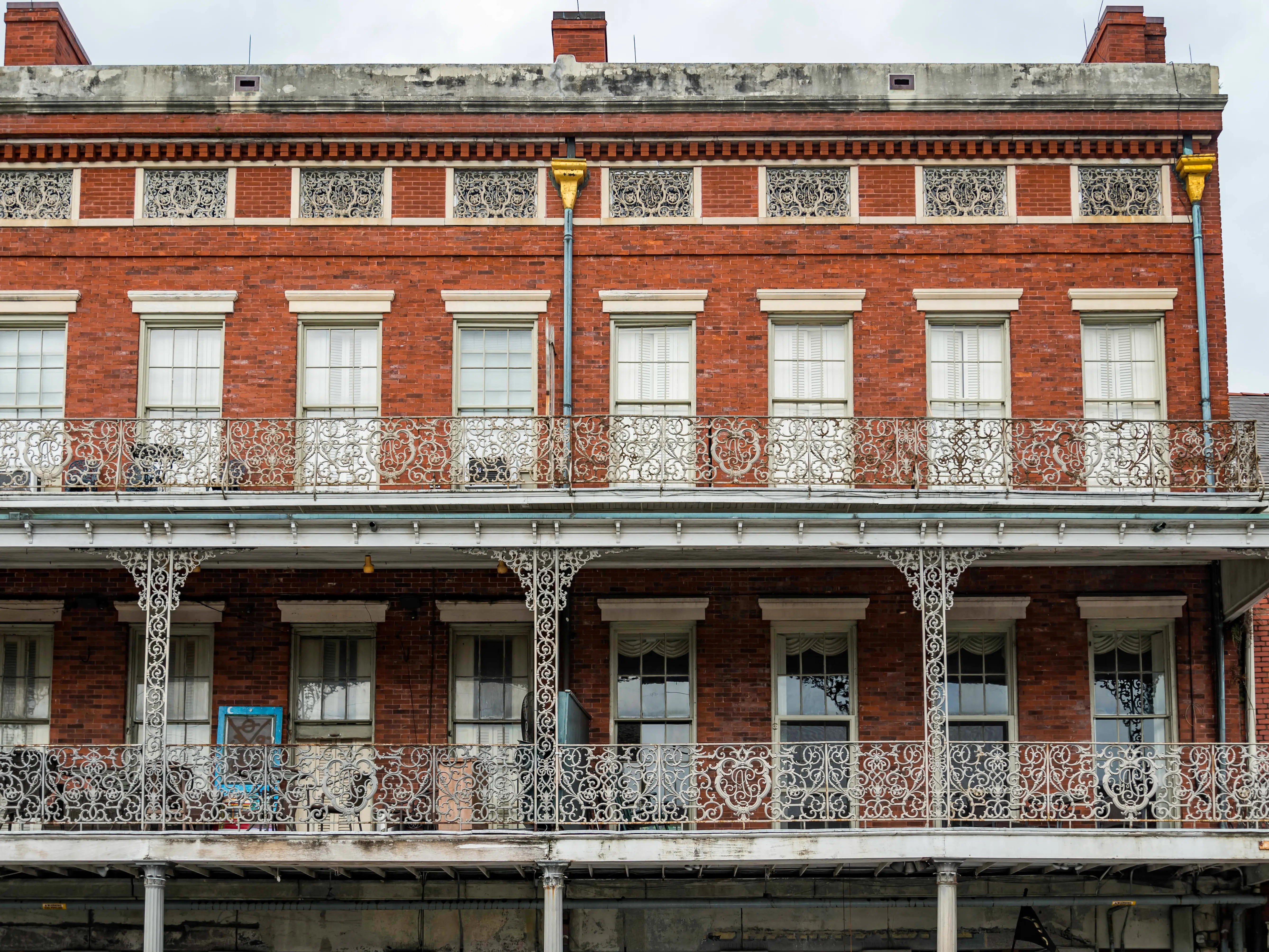 Architecture of the French Quarter in New Orleans, Louisiana.