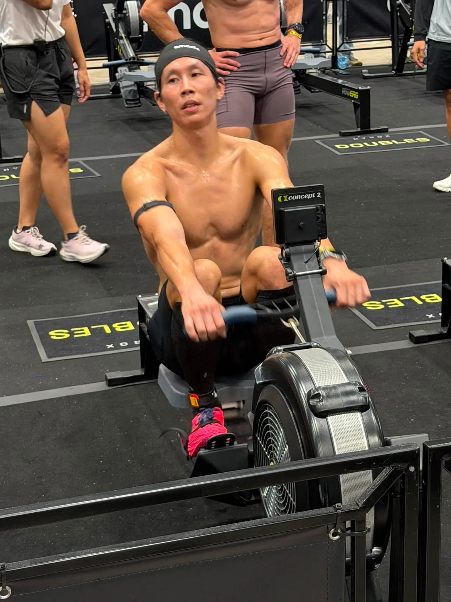 A man training for Hyrox in Jakarta.