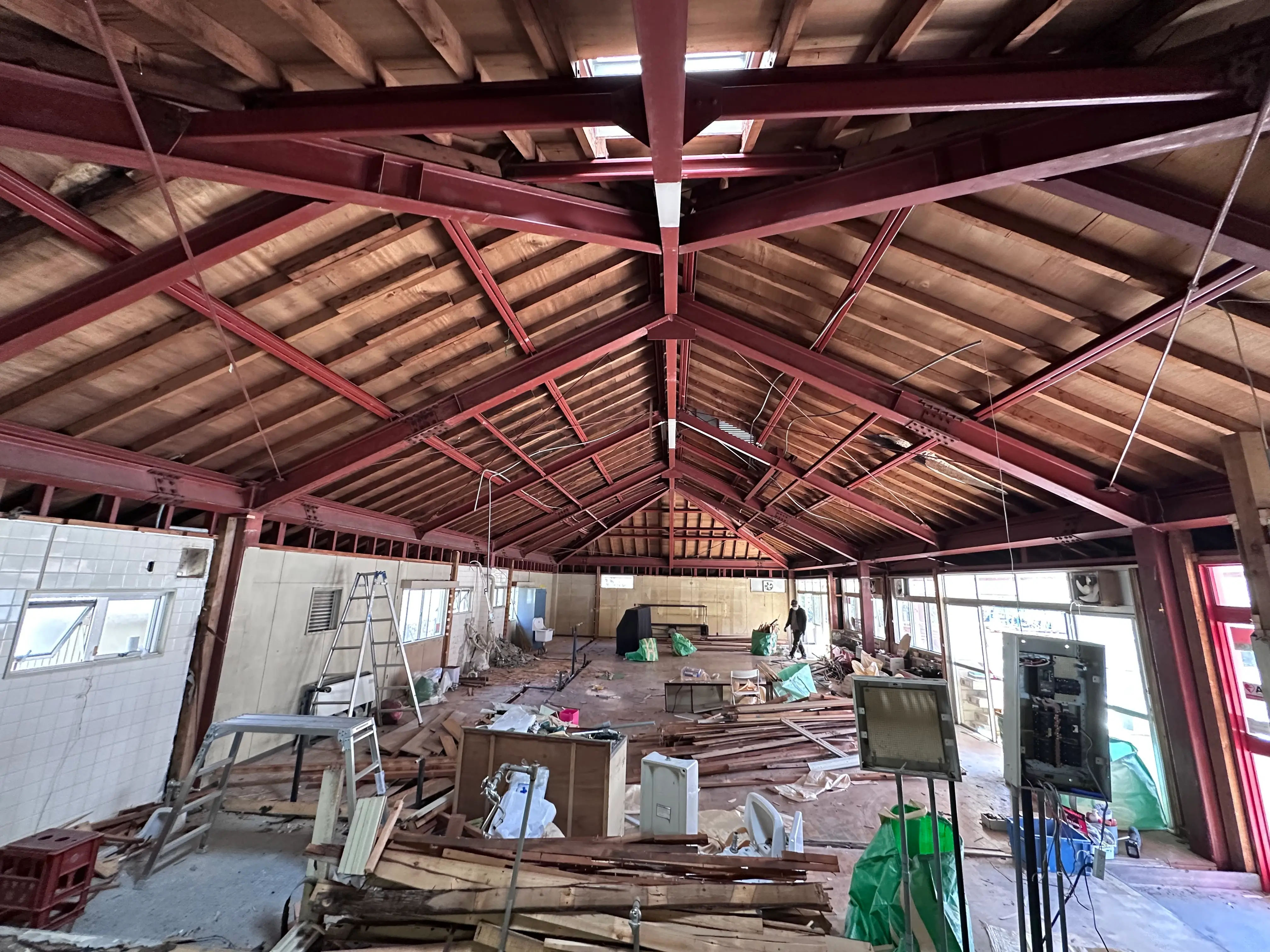 Demo ceiling while renovating.