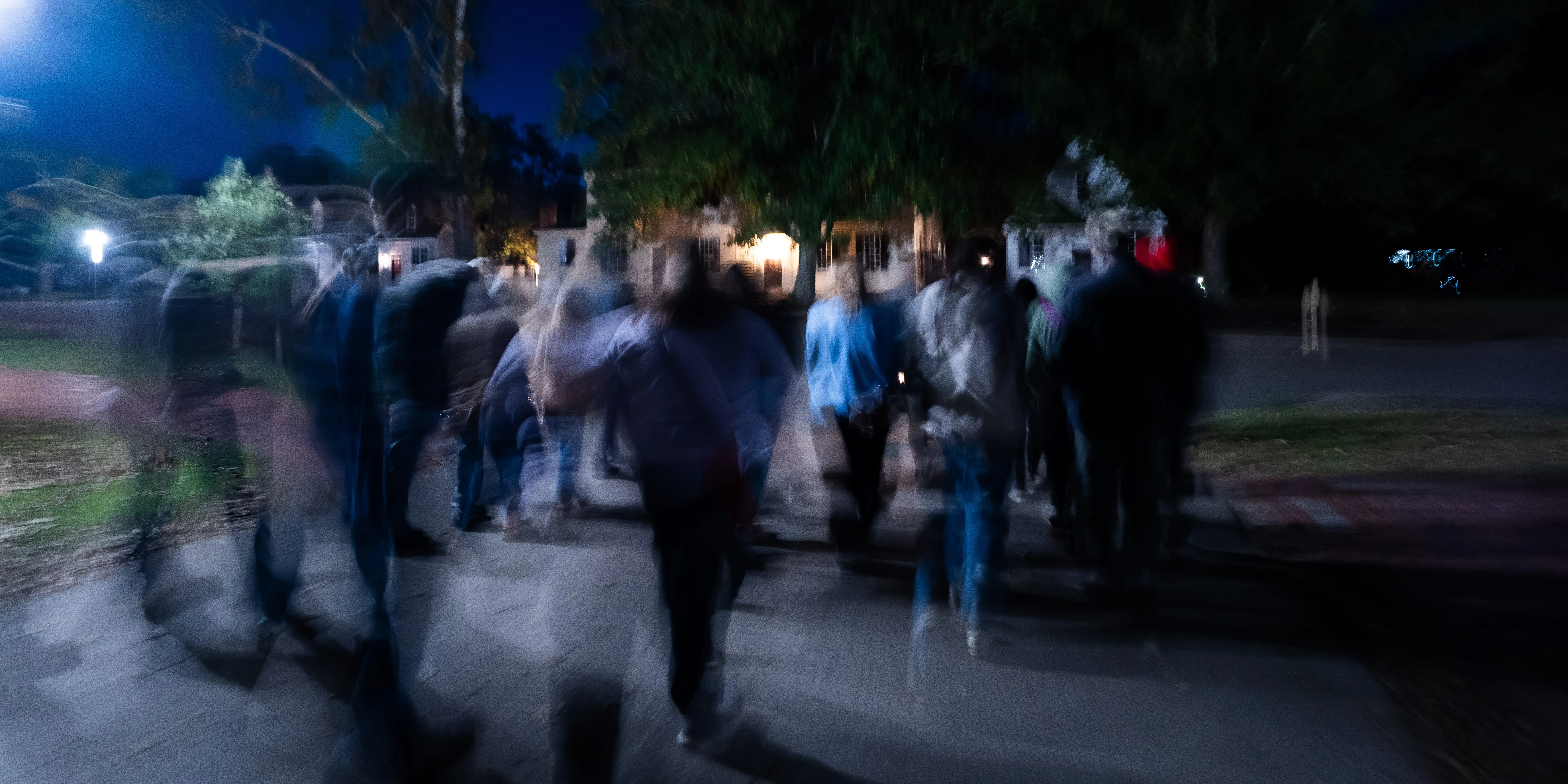 Visitors on a tour titled