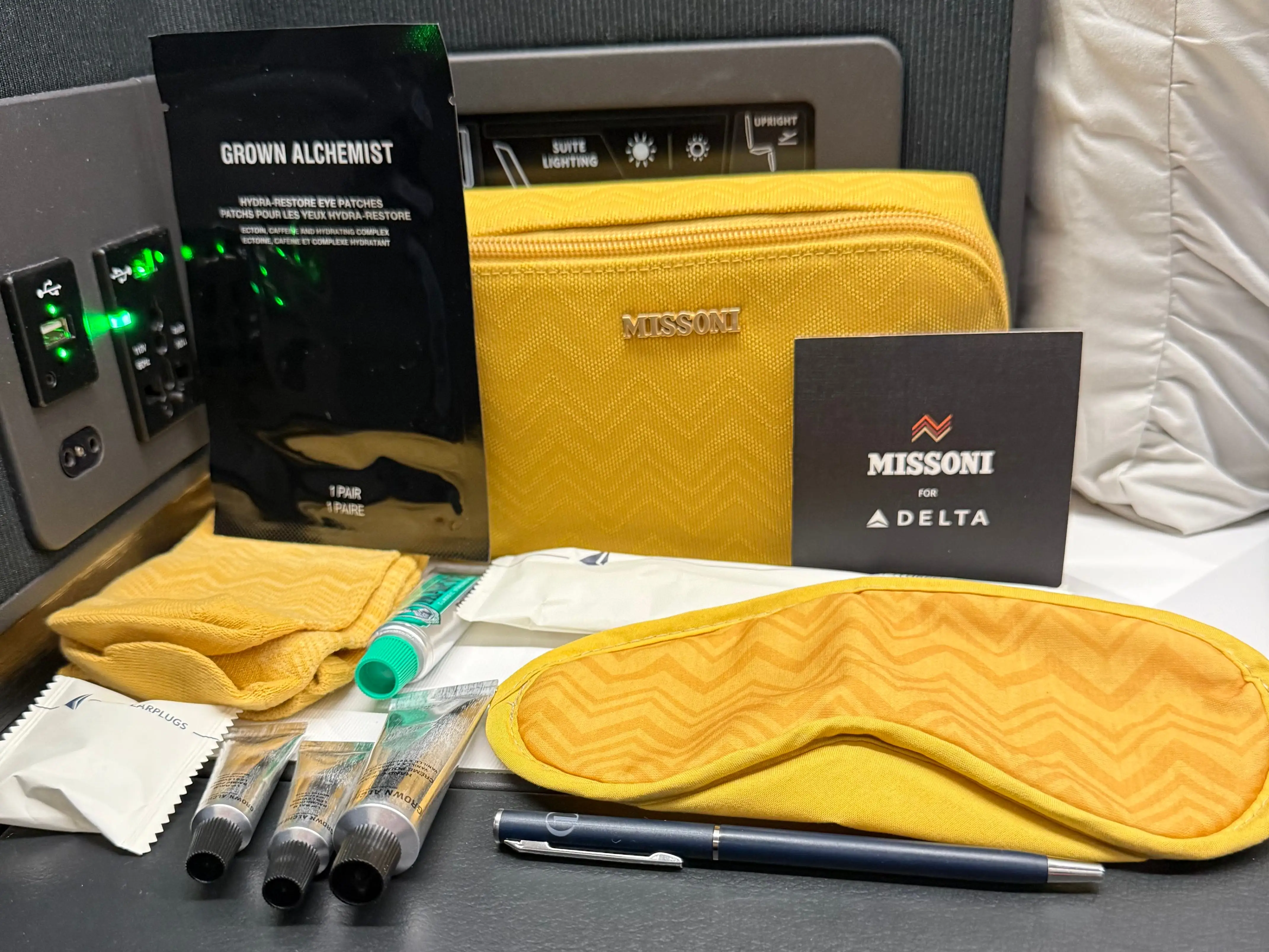 The missoni travel kit in delta one.