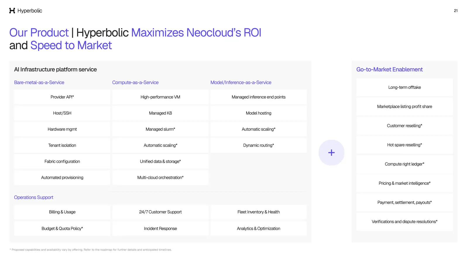 Our Product / Hyperbolic Maximizes Beocloud's ROI and Speed to Market