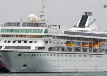 A ‘never-ending’ cruise has halted operations and told residents to disembark in Cambodia after fuel costs rose over 300%