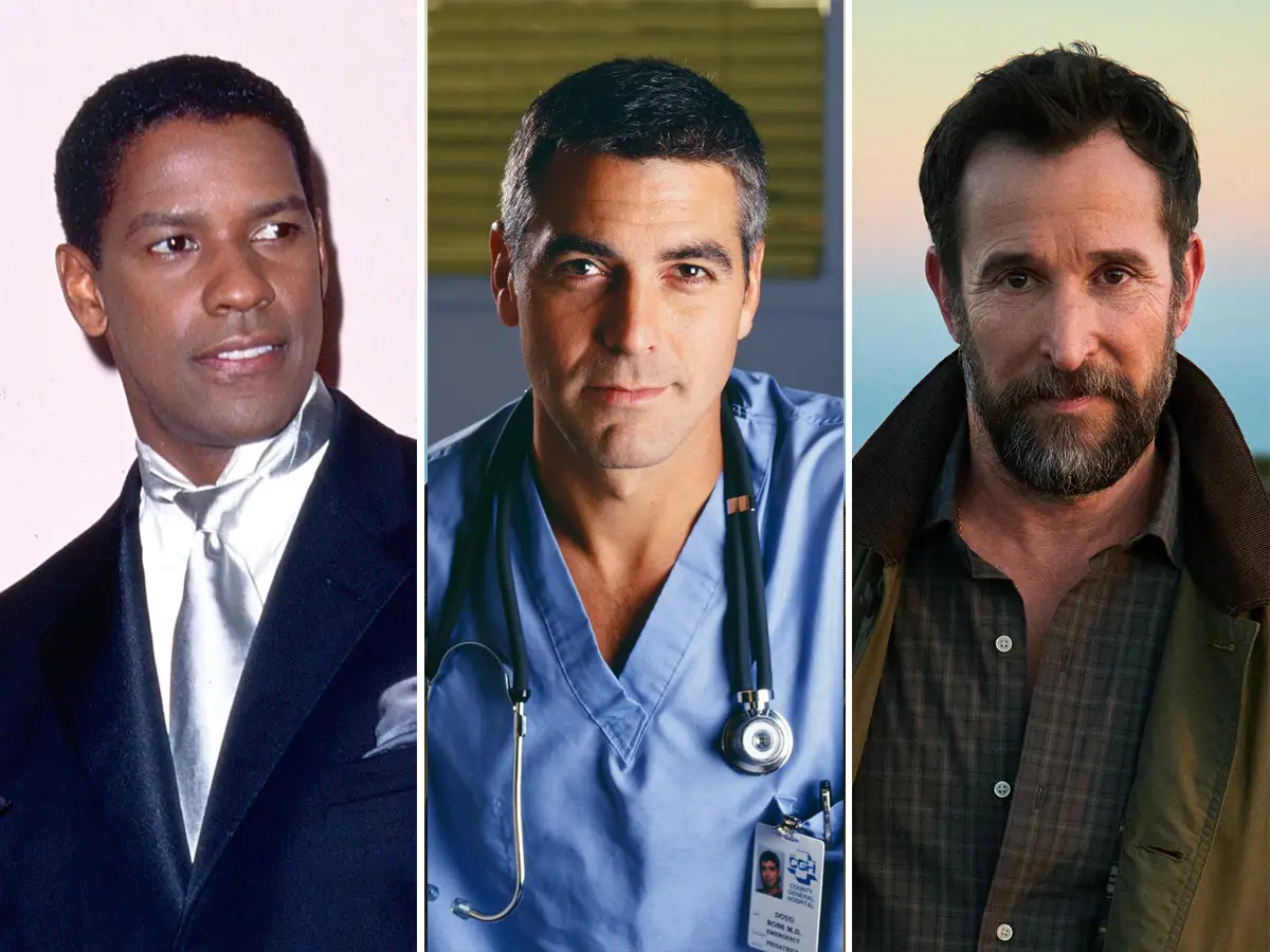 Denzel Washington in 1996, George Clooney in 1997, and Noah Wyle in 2026.
