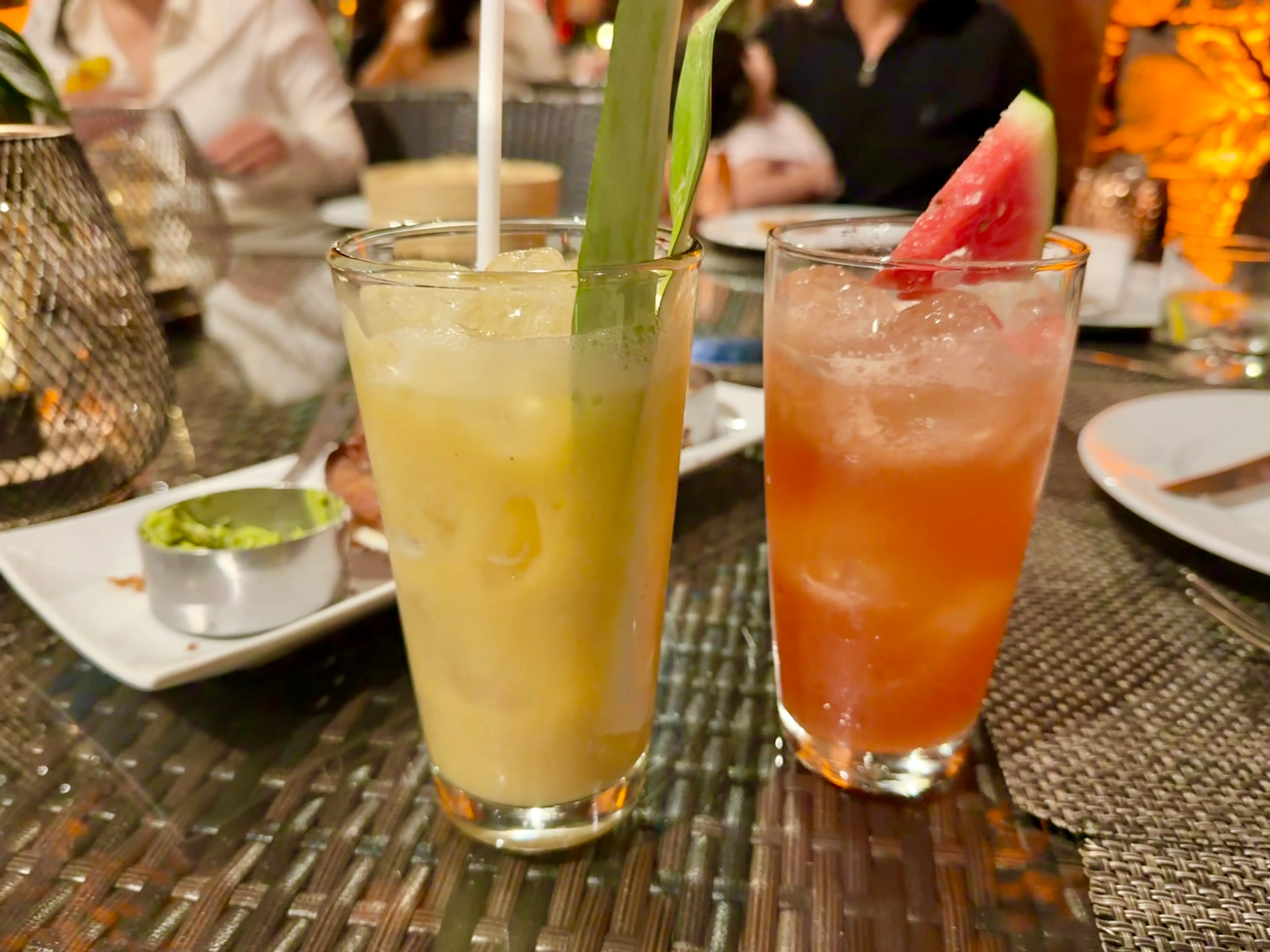 Cocktails on table