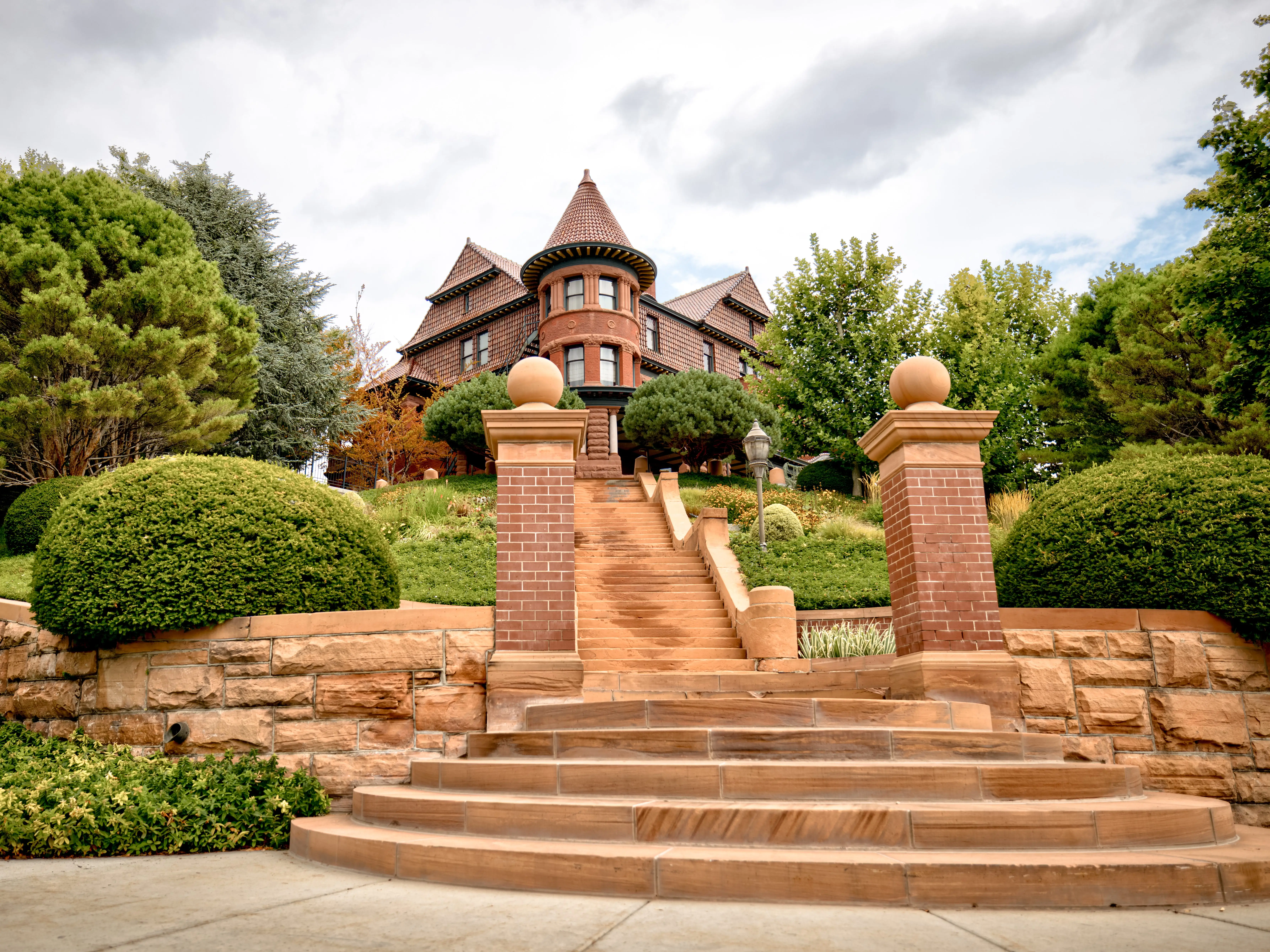 Salt Lake City, Utah, USA — August 27, 2025: Classic houses in the neighborhoods around downtown Salt Lake City, Utah captured during late summer.