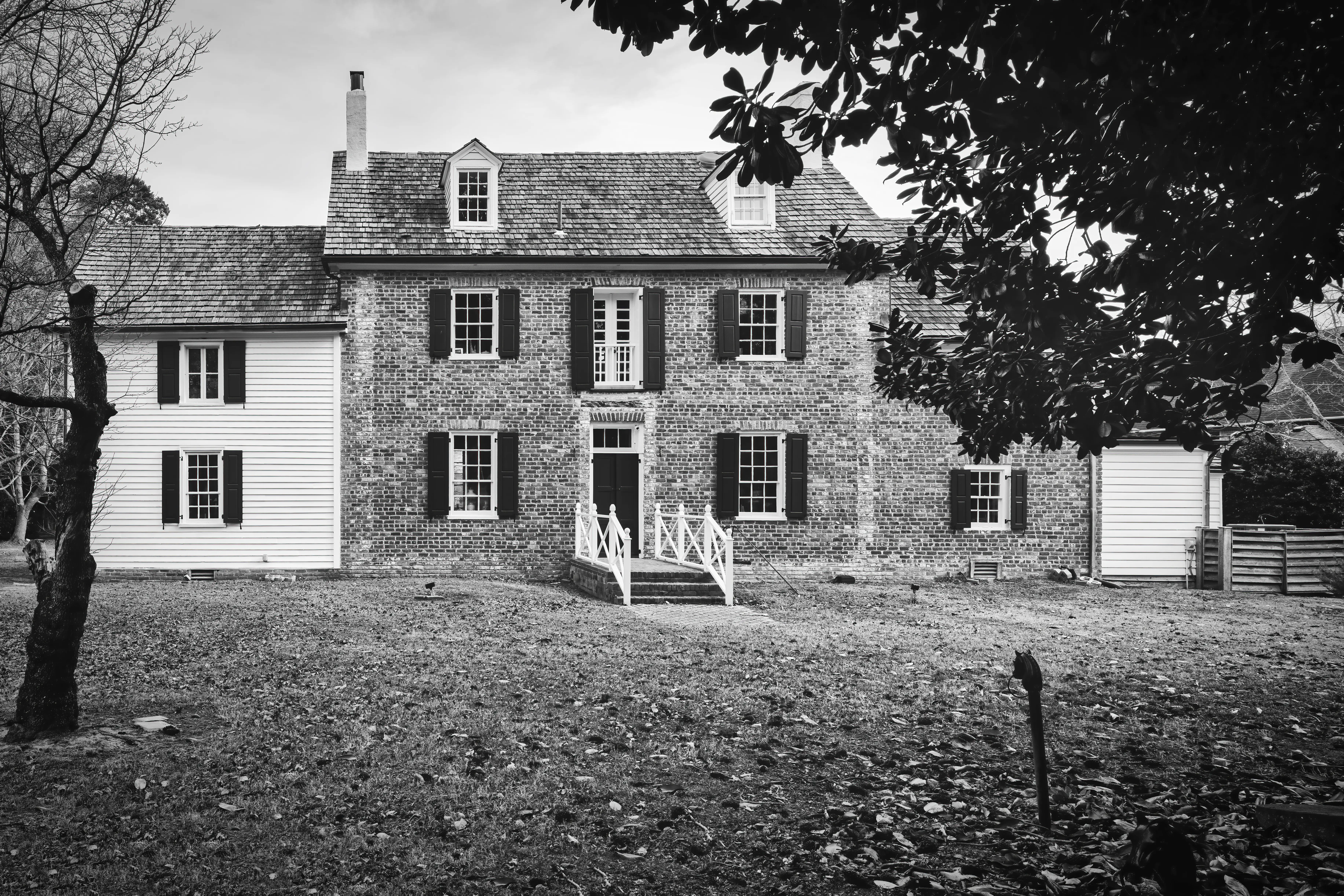 Virginia Beach, Virginia, USA - January 14, 2026: The back of the Ferry Plantation, built by enslaved African Americans around 1830, is reported to be haunted by eleven spirits.