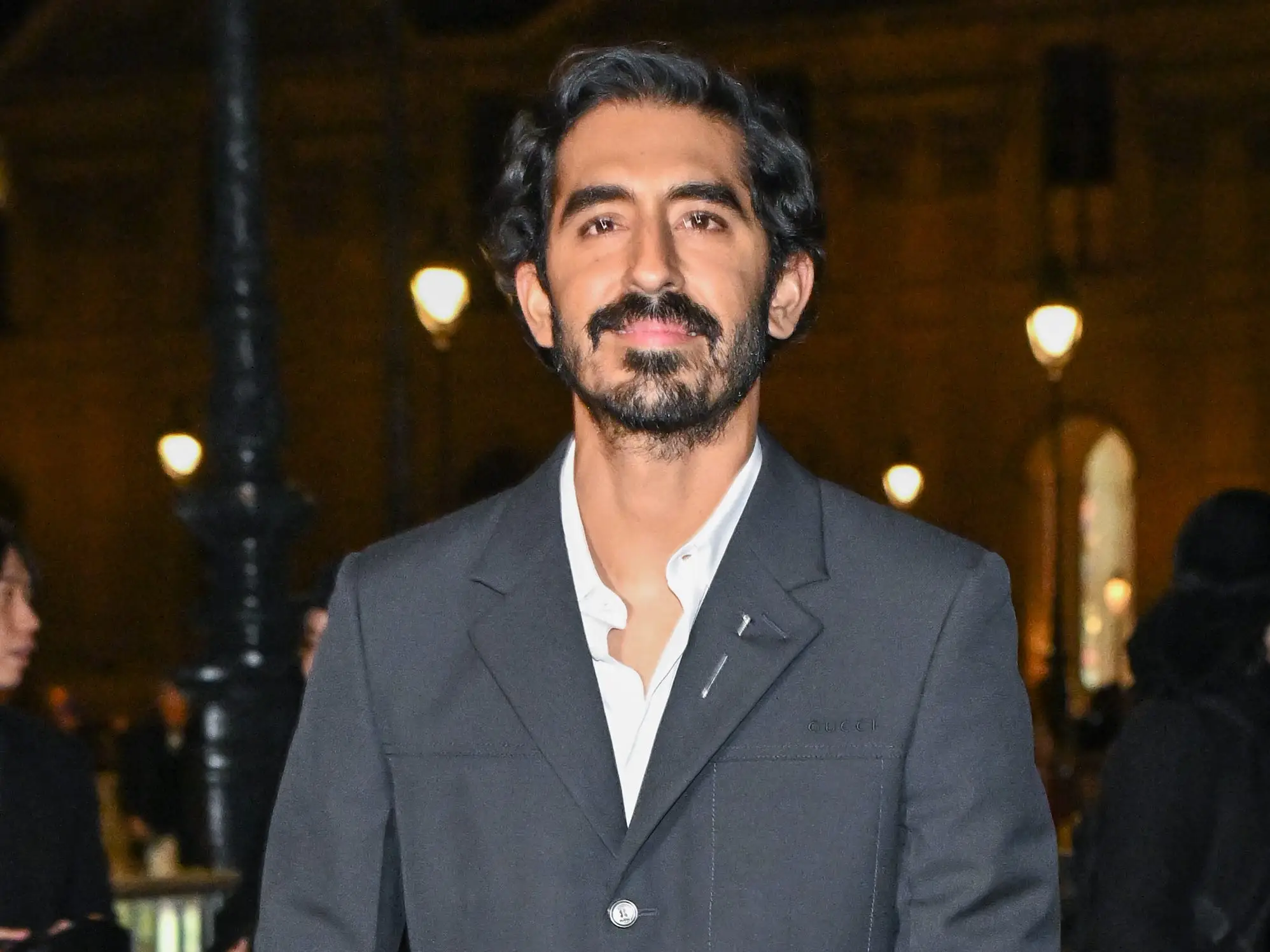 Dev Patel arrives at the Grand Diner du Louvre during the Womenswear Fall/Winter 2025/2026 as part of Paris Fashion Week on March 04, 2025 in Paris, France.
