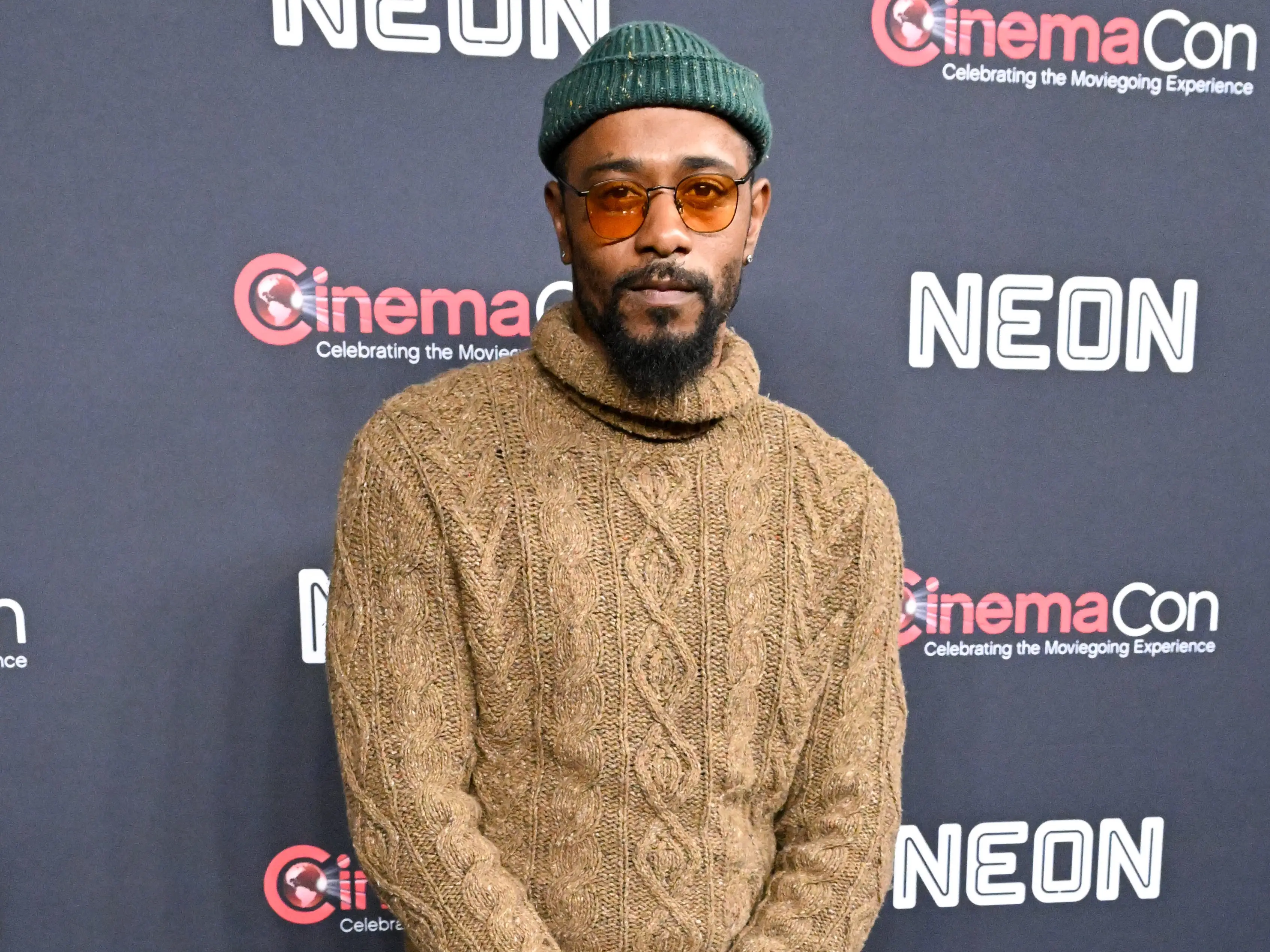 LaKeith Stanfield at the the NEON Photocall during CinemaCon 2026, the official convention of Cinema United, at The Dolby Colosseum at Caesars Palace on April 14, 2026 in Las Vegas, Nevada.
