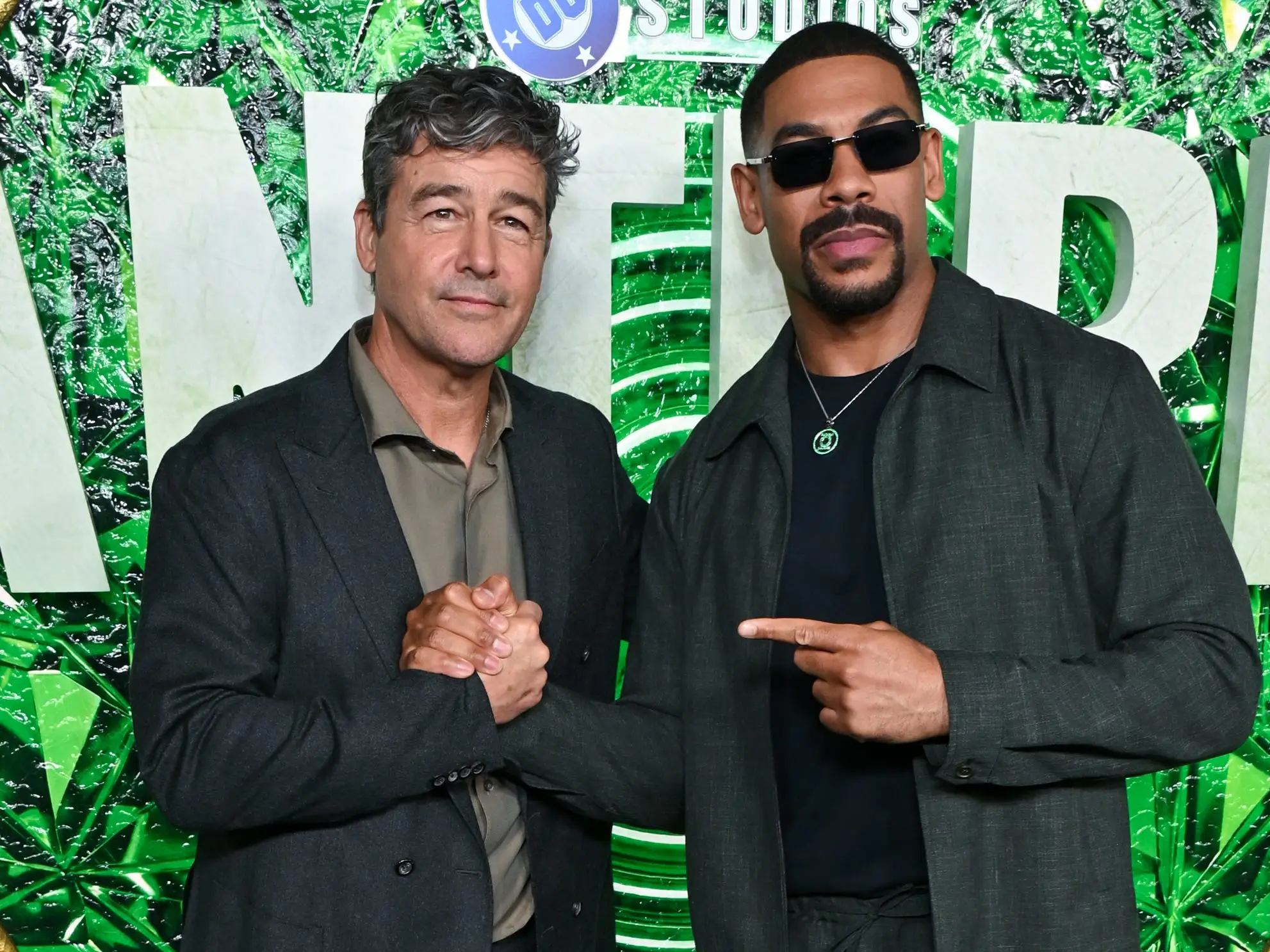 Kyle Chandler and Aaron Pierre at DC Studios' 