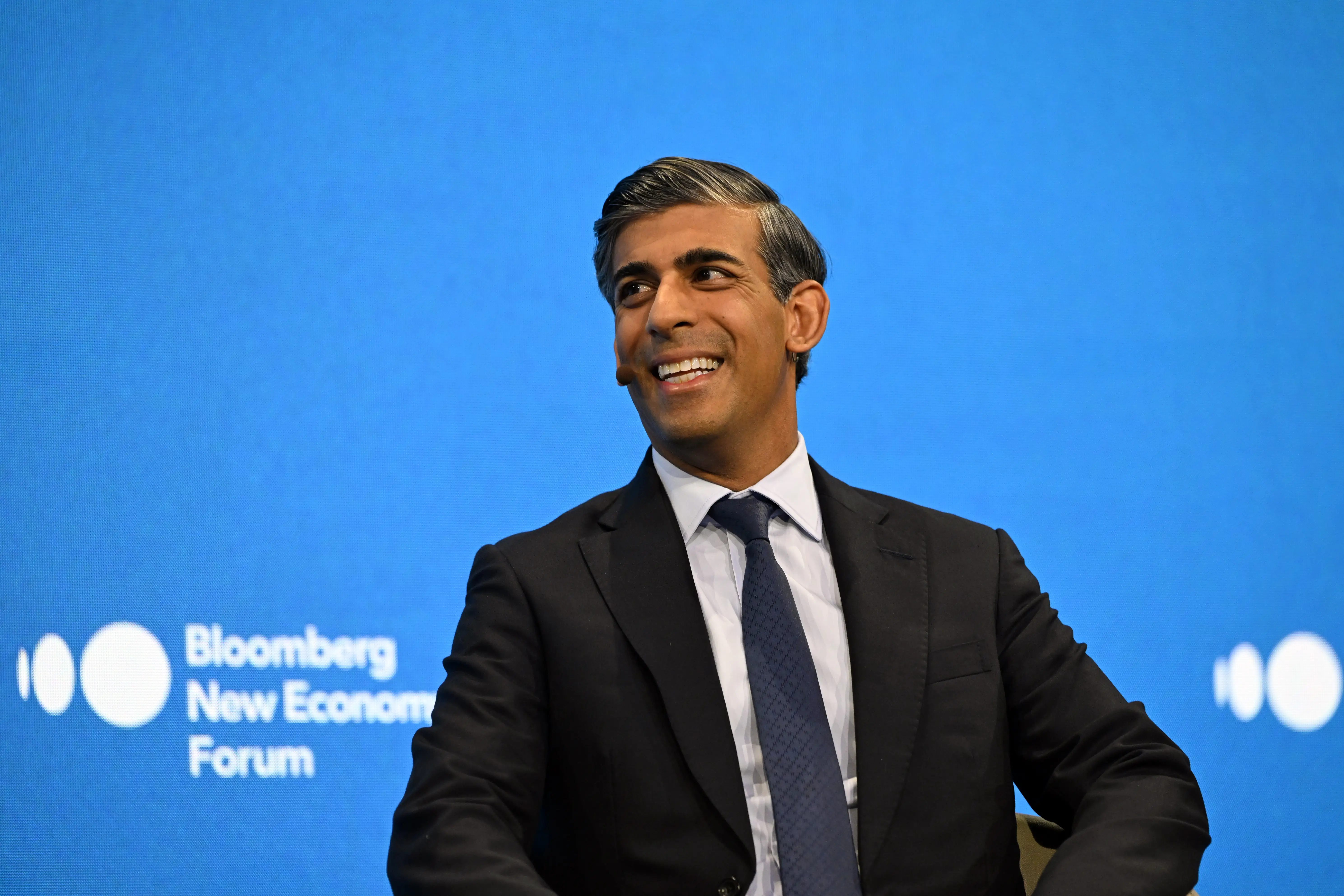 Rishi Sunak, former UK prime minister, during the Bloomberg New Economy Forum in New Delhi, India, on Wednesday, Oct. 14, 2026. The New Economy Forum is being organized by Bloomberg Media Group, a division of Bloomberg LP, the parent company of Bloomberg News. Photographer: Prakash Singh/Bloomberg via Getty Images