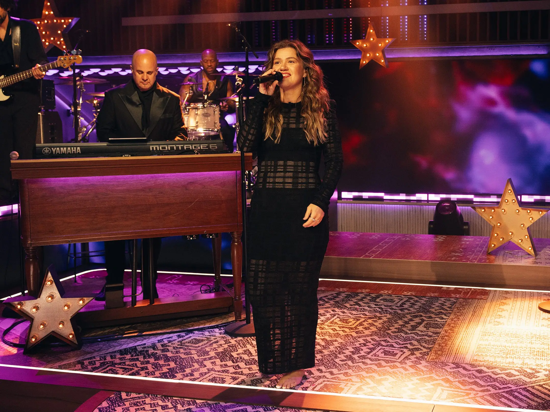 Kelly Clarkson performs on 