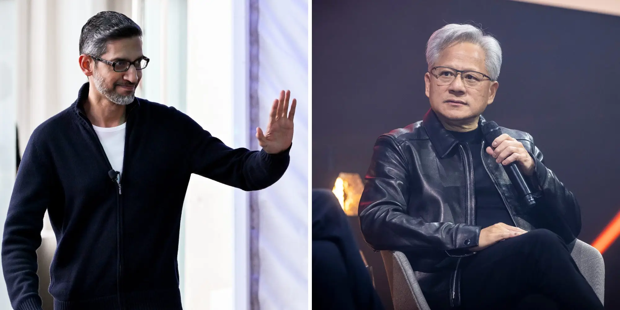 Sundar Pichai and Jensen Huang