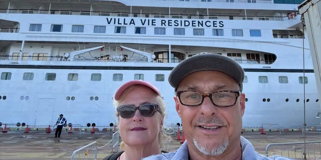 They made a cruise ship their home, then got kicked off in Cambodia. Now their dream life is on hold.