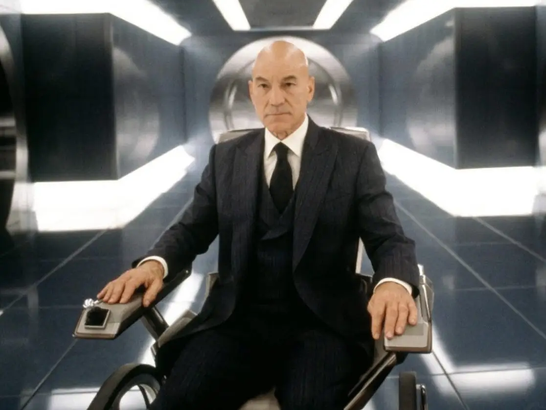patrick stewart as professor x in x-men