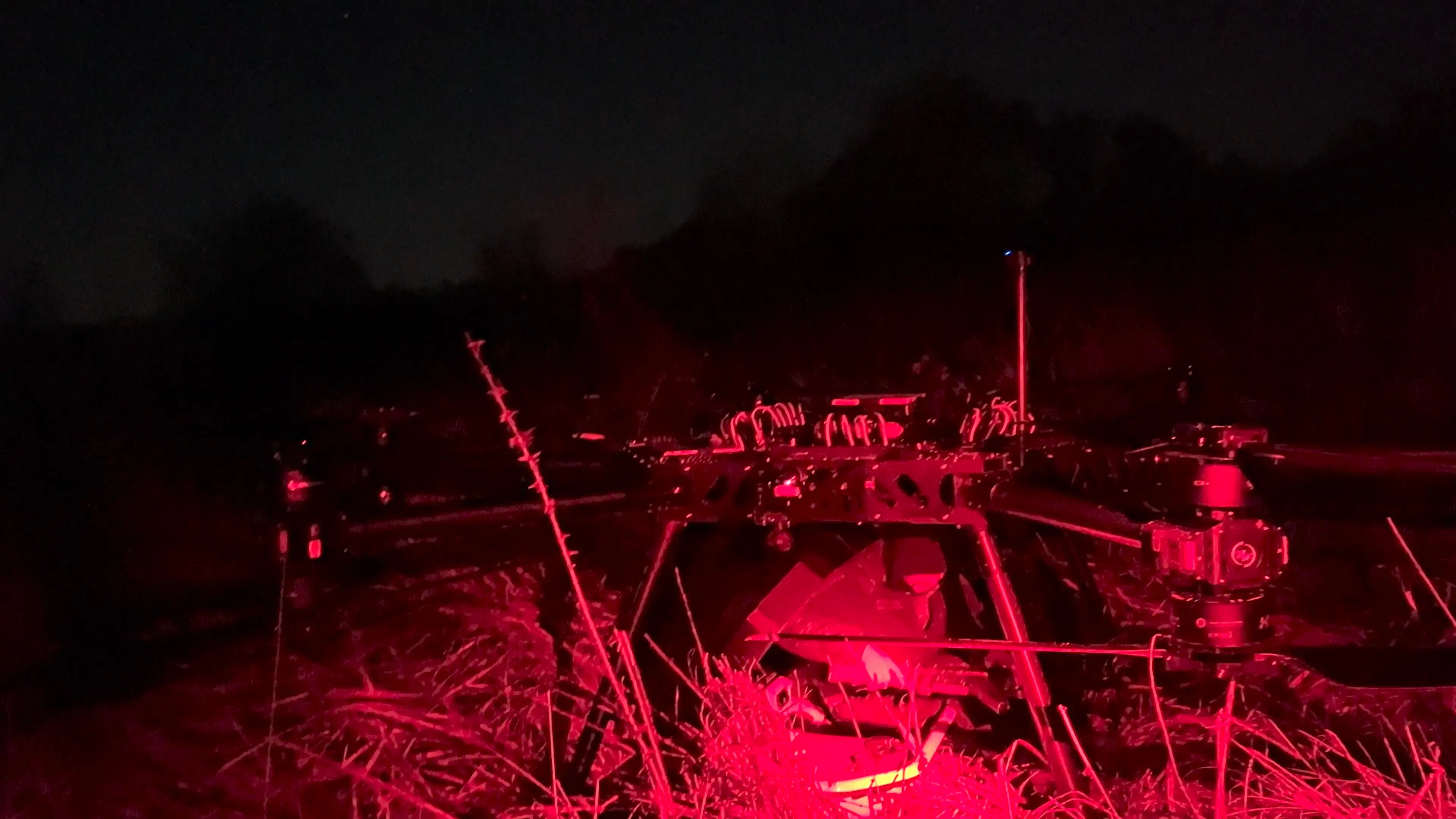 A Ukrainian soldier gets out of the StarGate drone.