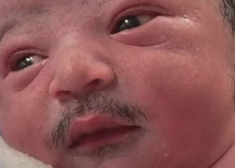 This Baby Was Apparently Born With a Full Mustache, and the Internet Is Losing Its Collective Mind
