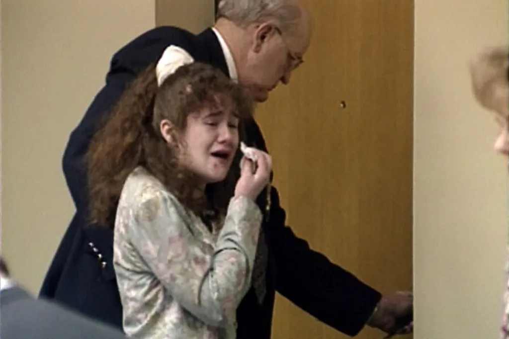 In this image from video provided by WBIR-TV, Christa Pike cries after being sentenced to death on March 30, 1996 in Knoxville, Tenn. 