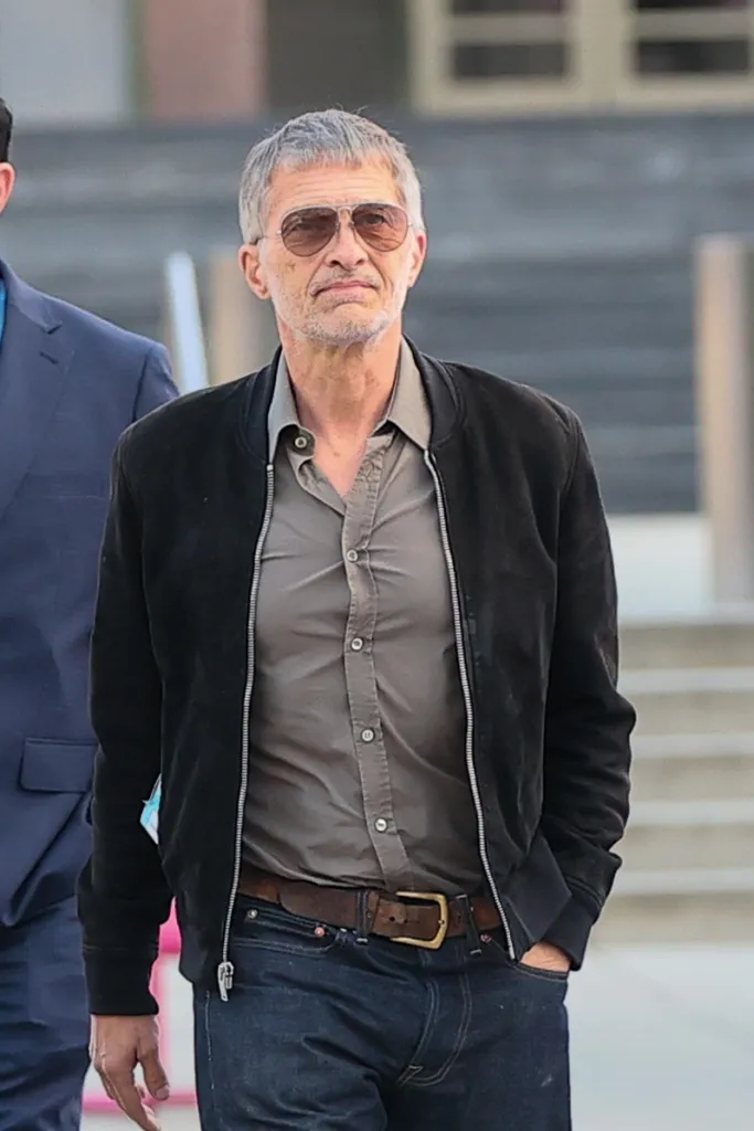 Olivier Martinez arriving for a custody hearing over his son.
