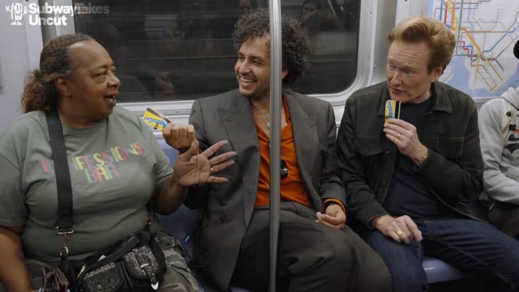 Conan O’Brien Turns ‘SubwayTakes’ Interruption Into a 2-Minute Riff Session With His ‘Ex-Wife’