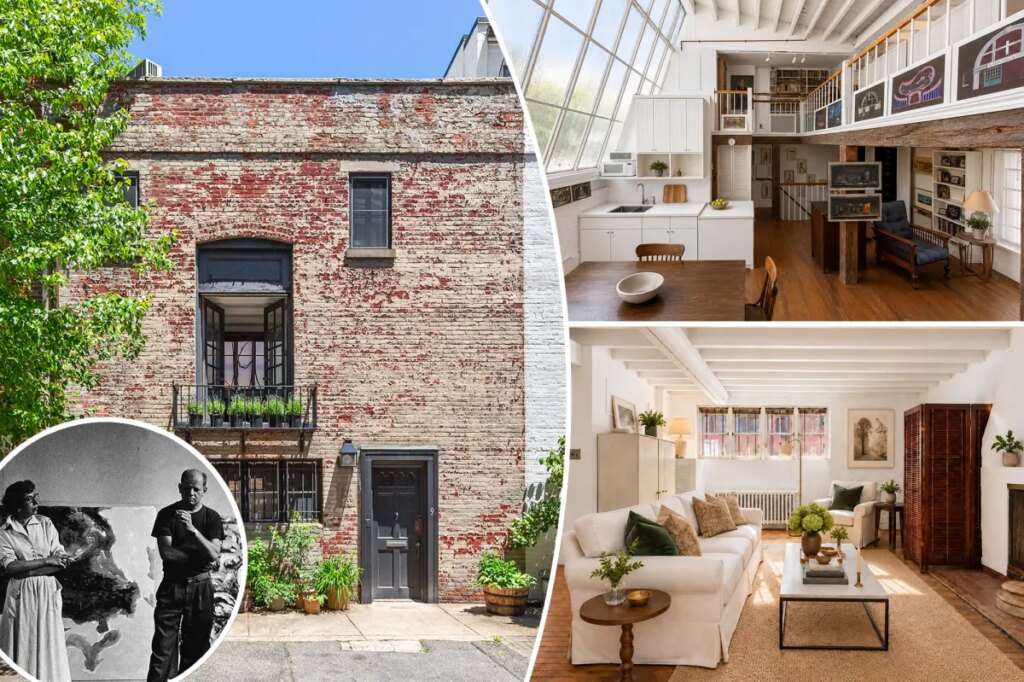 Jackson Pollock and Lee Krasner’s light-filled studio space lists for $8M on a NYC ‘secret street’