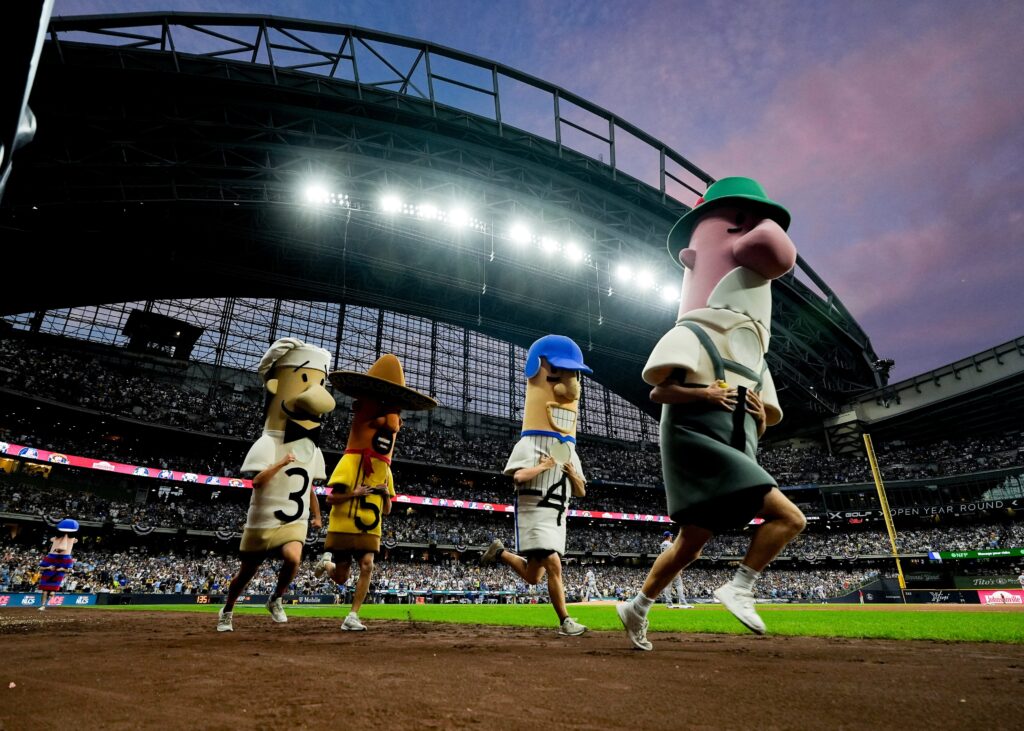 Milwaukee’s racing sausages are breakout stars of the World Series