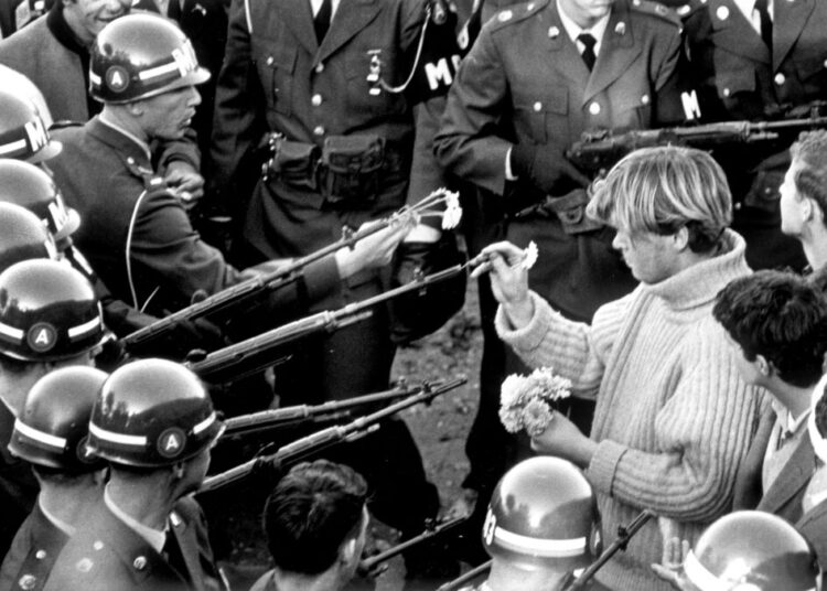 When protesters tried to levitate the Pentagon — and produced an anti-war icon